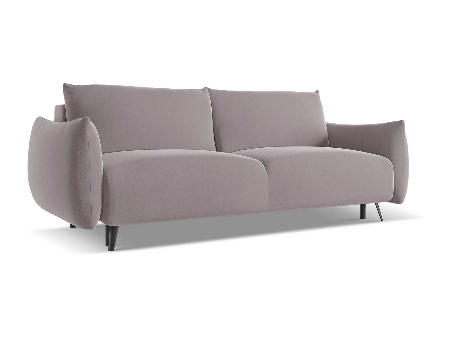 3-Sitzer Sofa mit Schlaffunktion - - Samt - Lavendel - MALIE