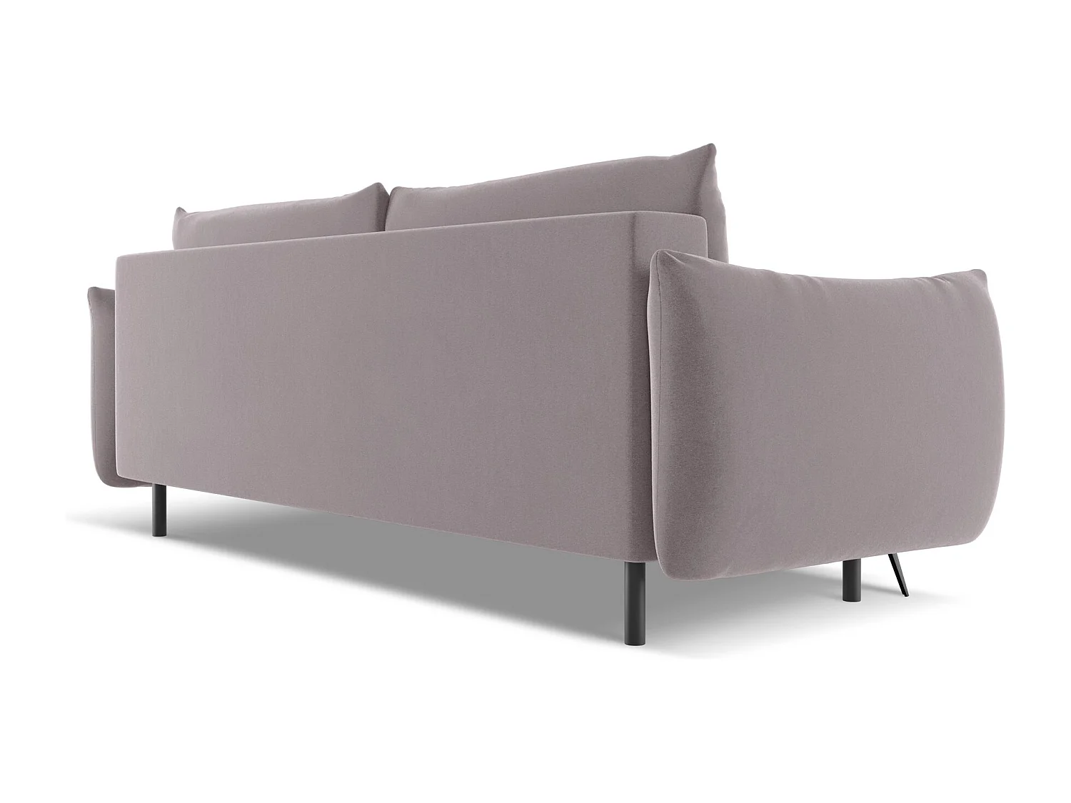 3-Sitzer Sofa mit Schlaffunktion - - Samt - Lavendel - MALIE