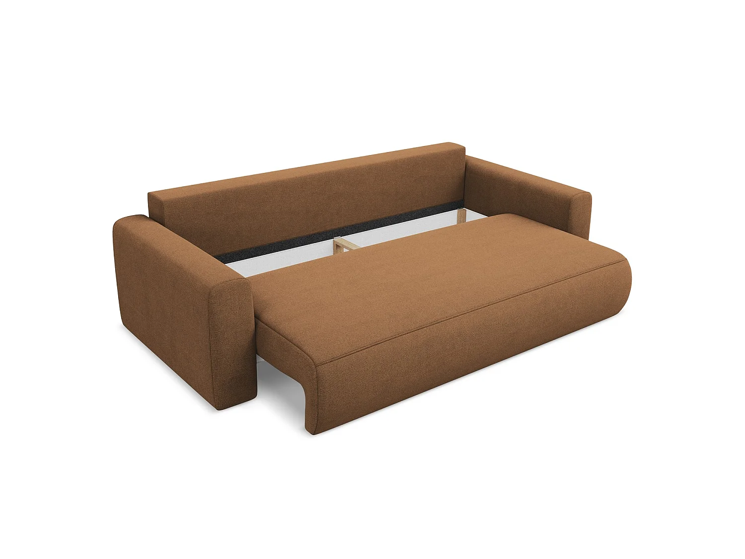 3-Sitzer Sofa mit Schlaffunktion - - Strukturstoff - Terrakotta - PERUGIA