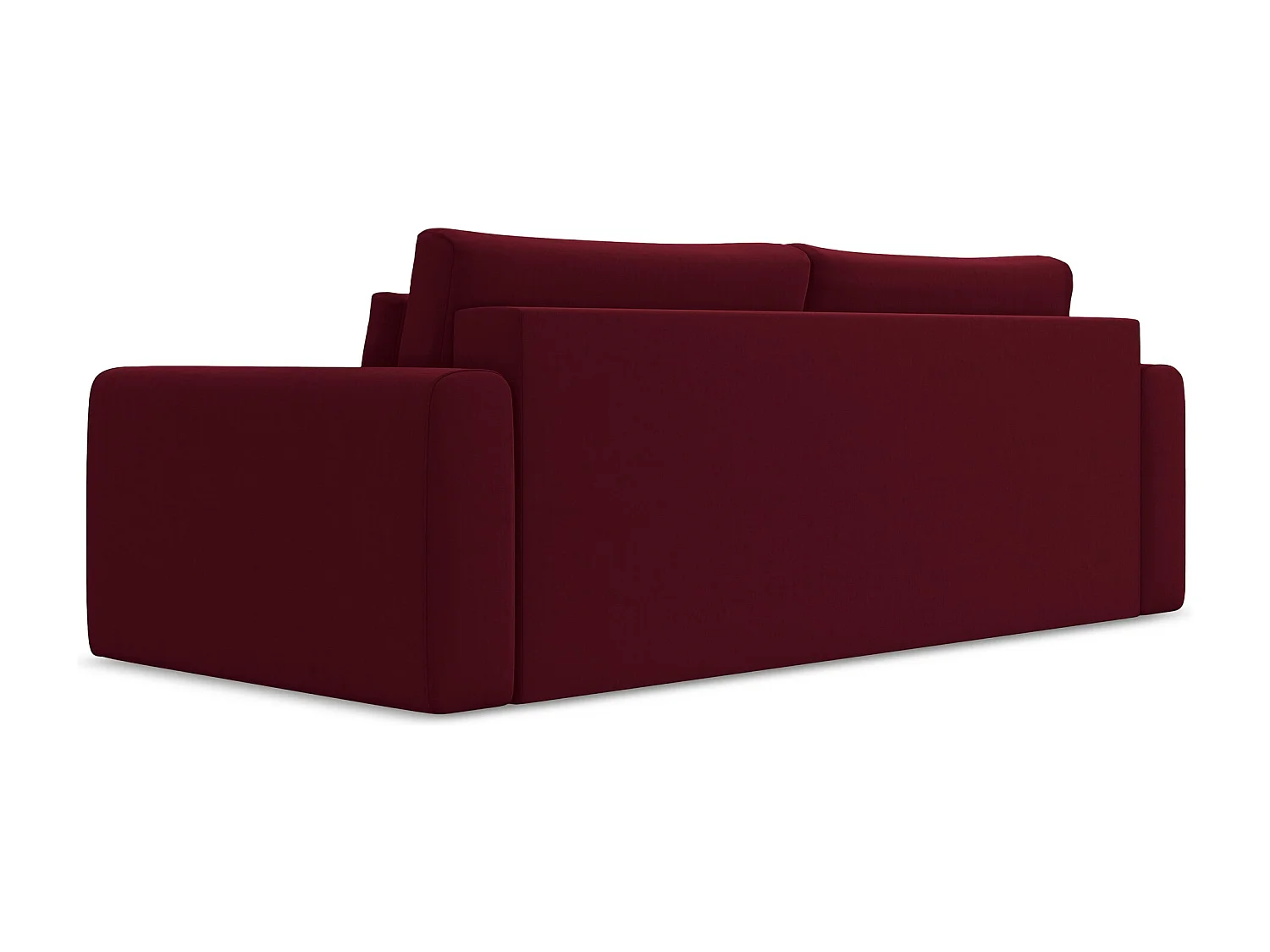 3-Sitzer Sofa mit Schlaffunktion - - Samt - Burgund - KAPUA