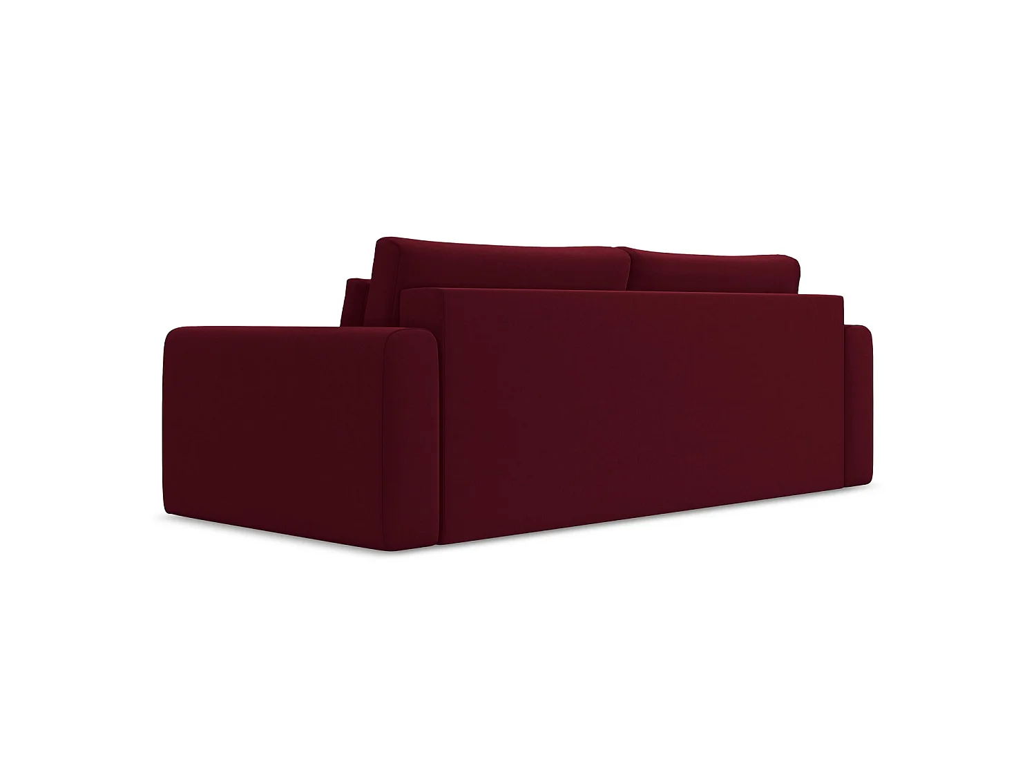 3-Sitzer Sofa mit Schlaffunktion - - Samt - Burgund - PERUGIA