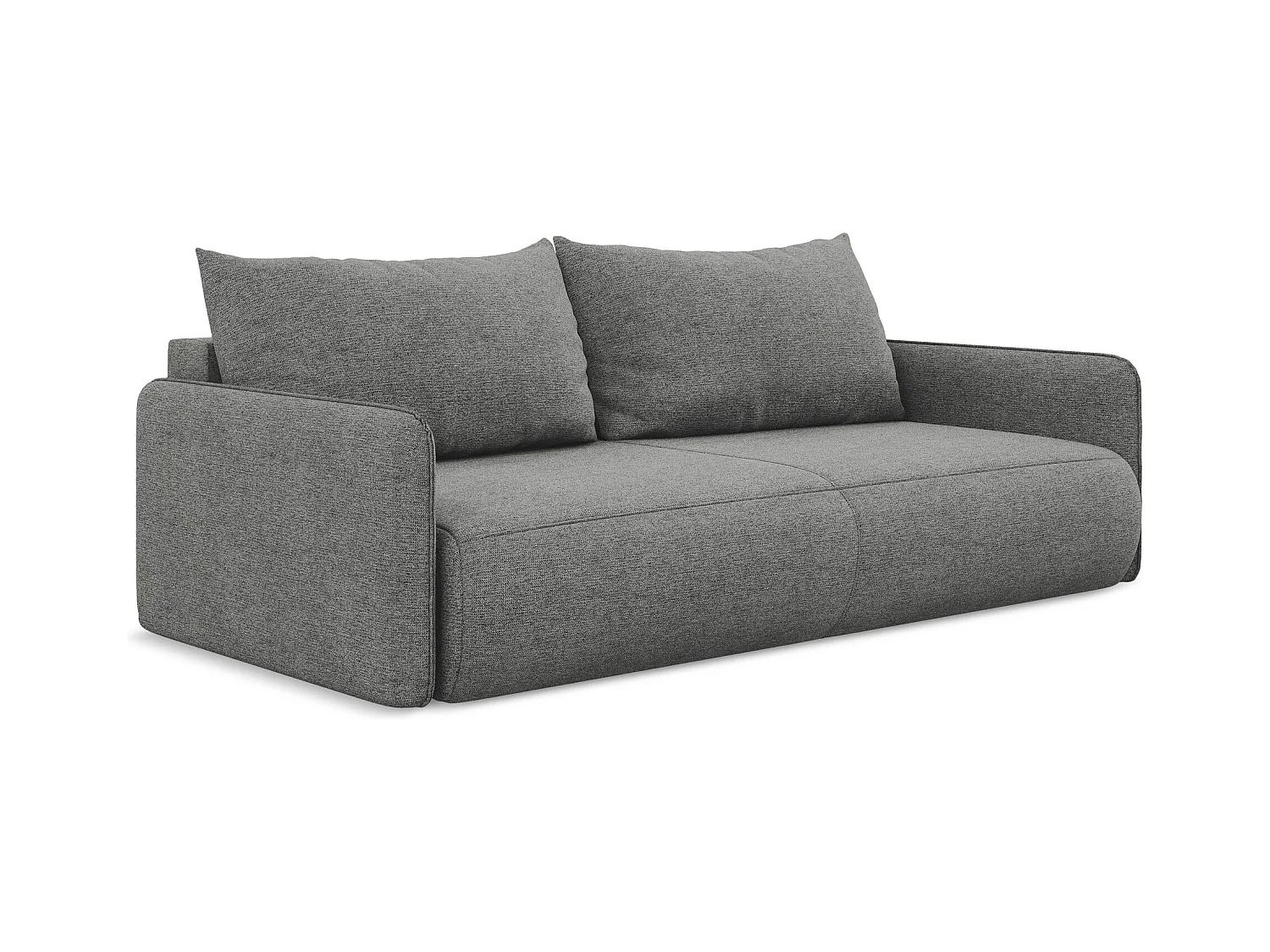 Canapé 3 places convertible en tissu chenille - éléphant - NANEA