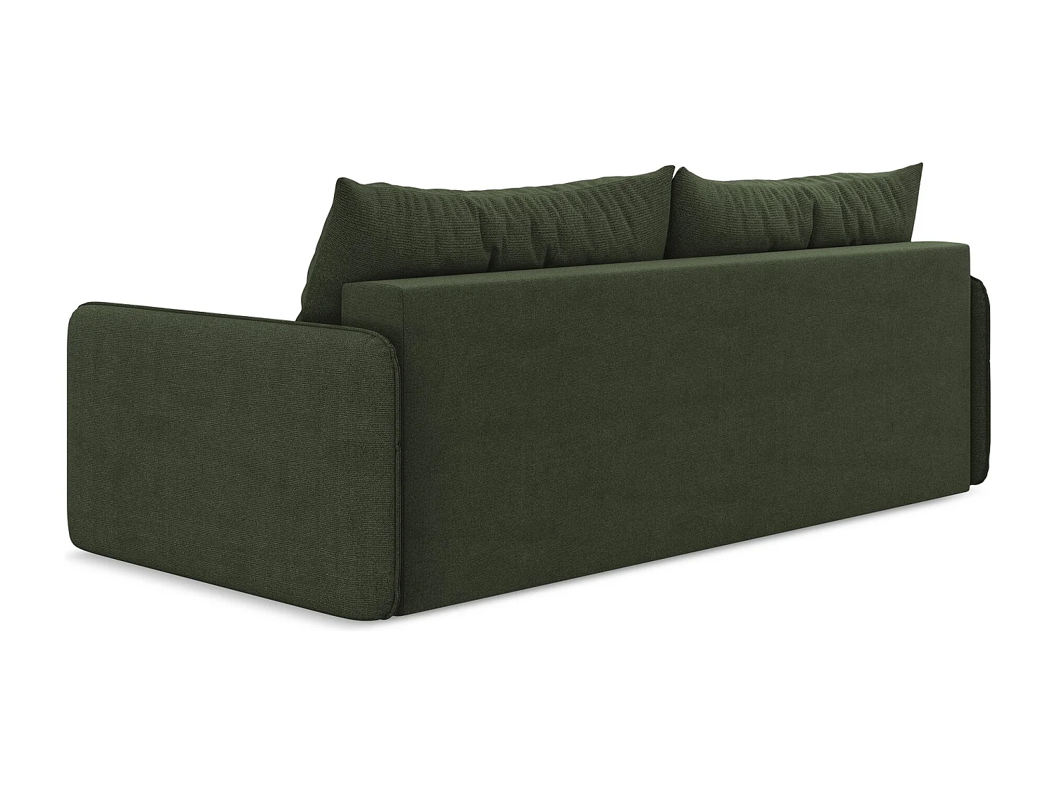 3-Sitzer Sofa mit Schlaffunktion - - Strukturstoff - Olive - NANEA