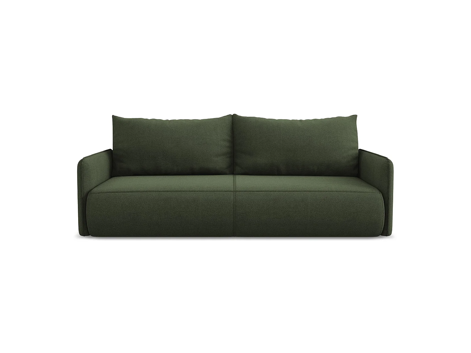 Canapé 3 places convertible en tissu texturé - olive - PALERMO