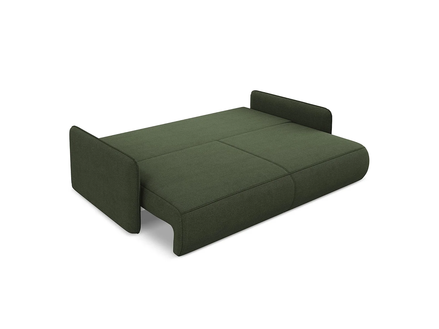 Canapé 3 places convertible en tissu texturé - olive - PALERMO