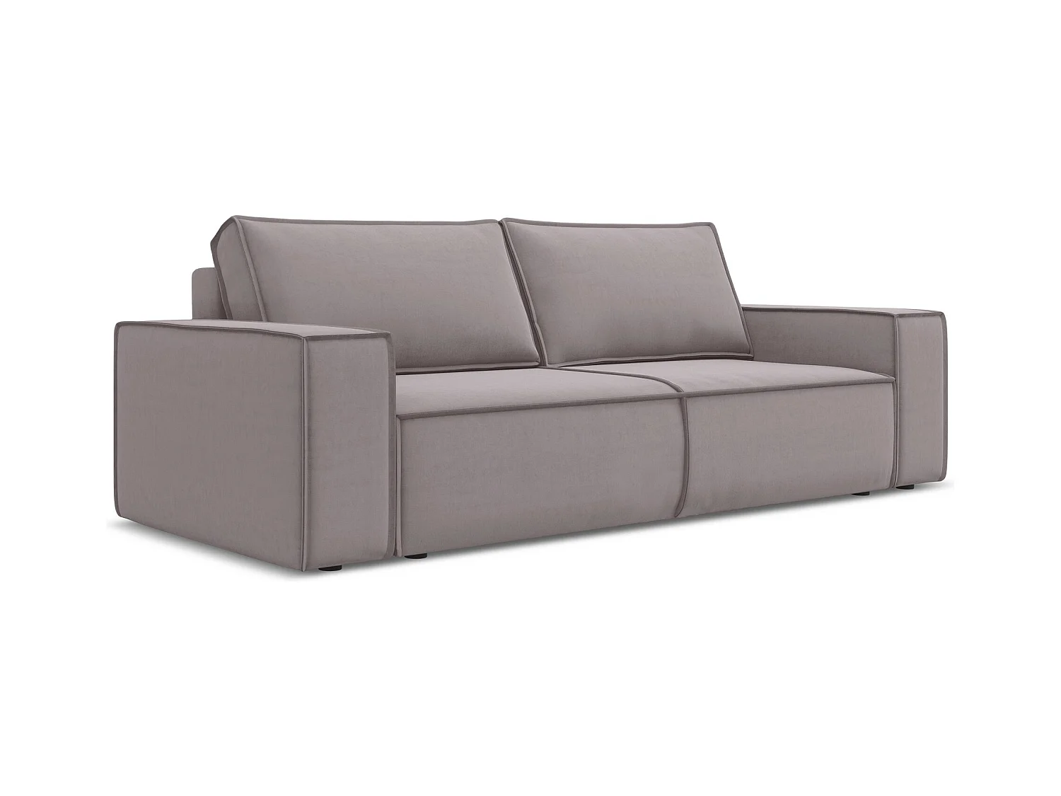 3-Sitzer Sofa mit Schlaffunktion - - Samt - Lavendel - KIMO