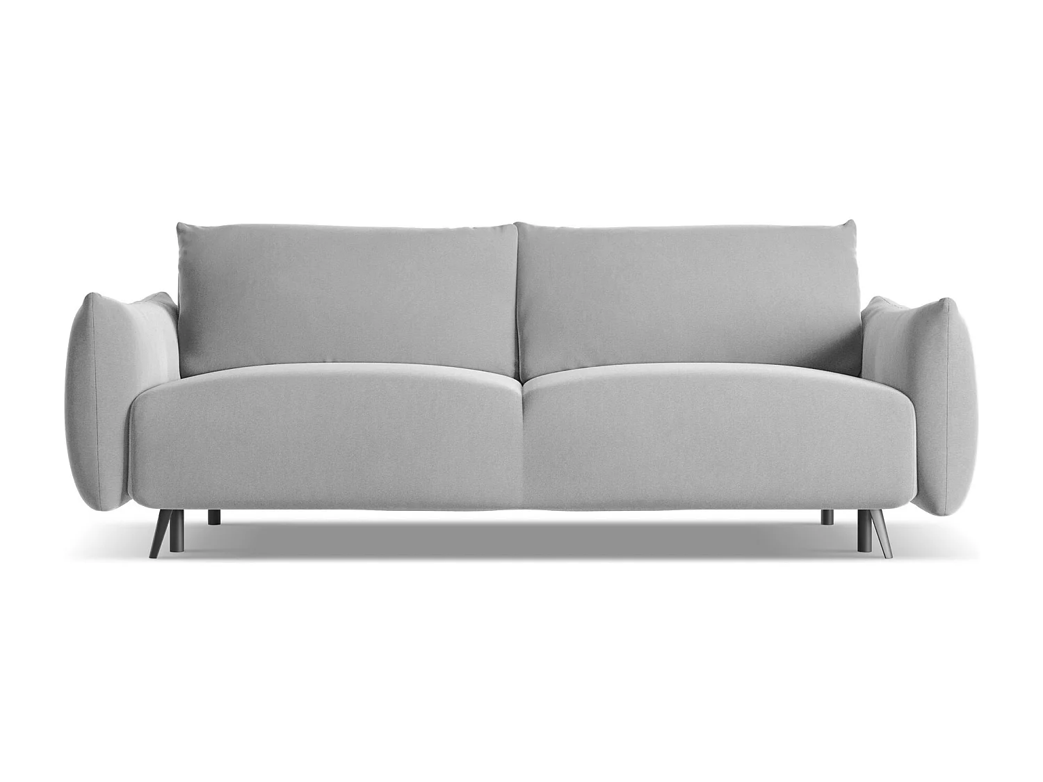 3-Sitzer Sofa mit Schlaffunktion - - Samt - Grau - MALIE