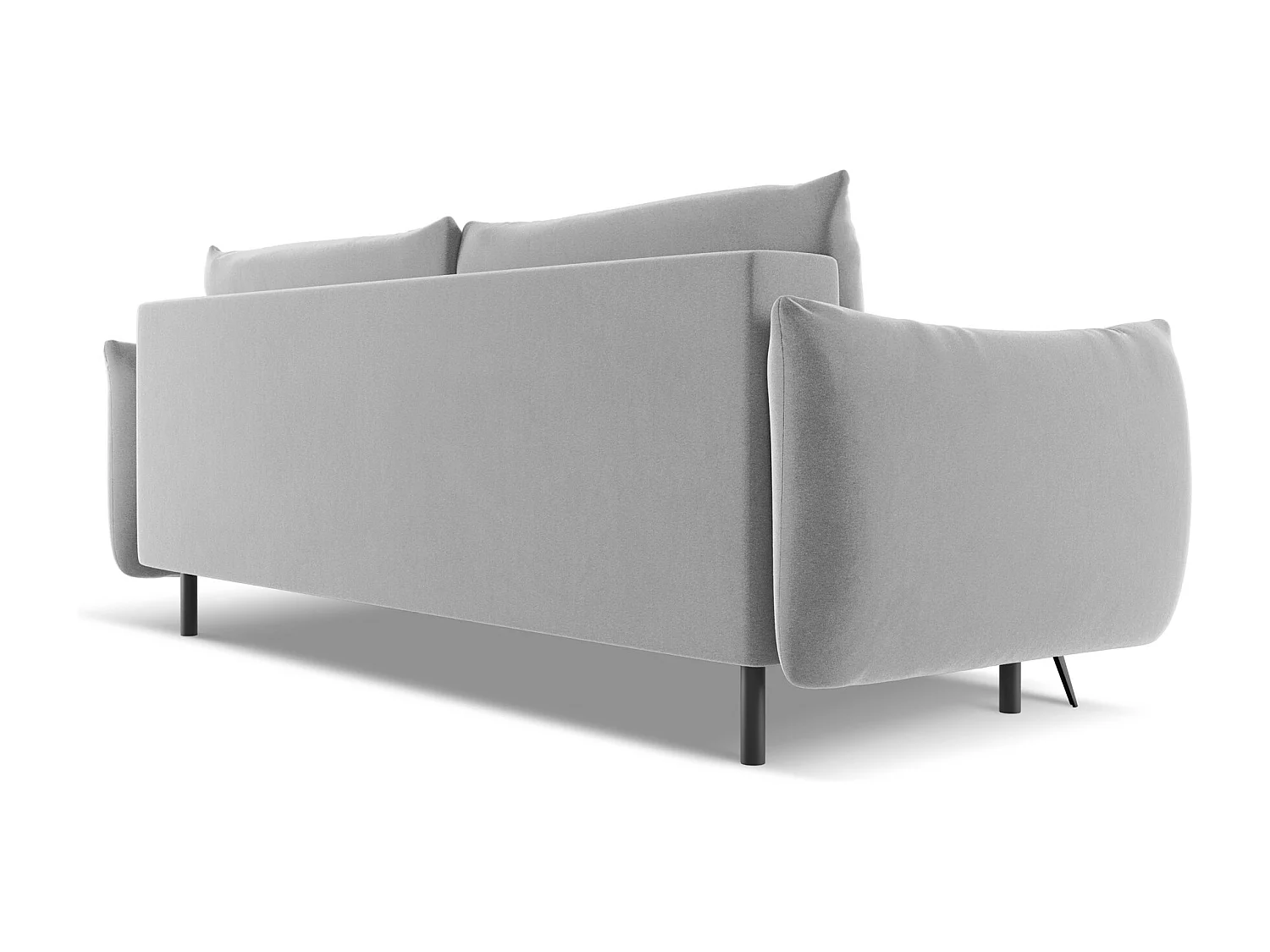 3-Sitzer Sofa mit Schlaffunktion - - Samt - Grau - MALIE