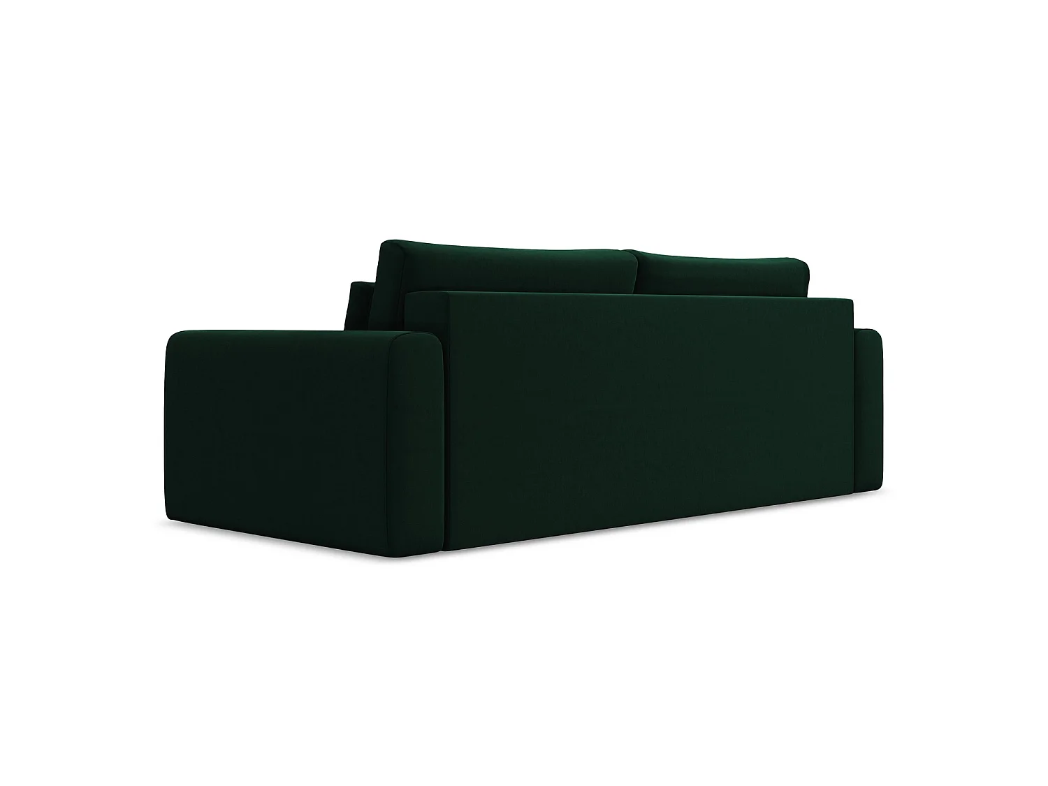 Canapé 3 places convertible en velours - bouteille verte - PERUGIA