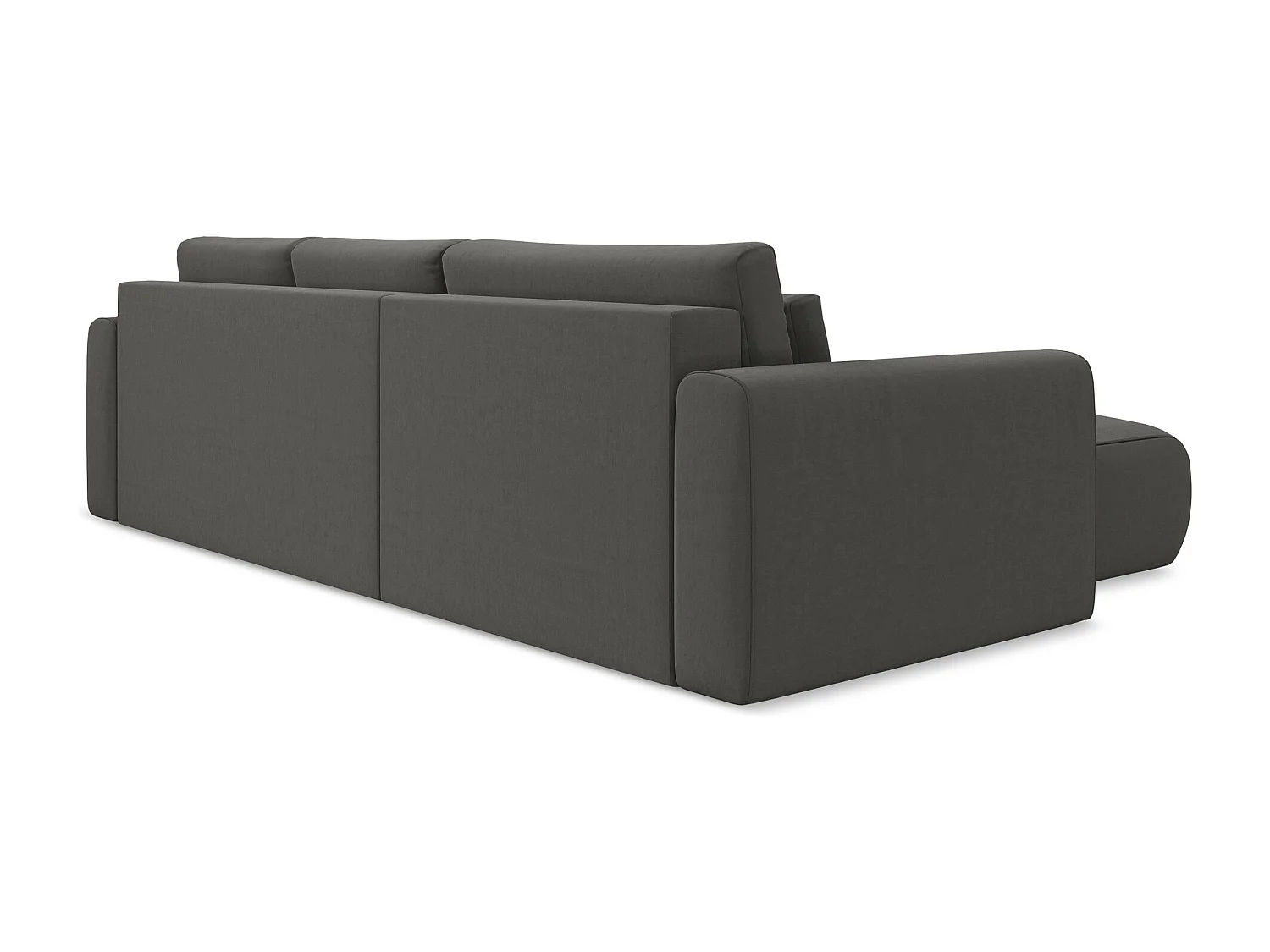 Hoekslaapbank links van staal velours - KAPUA