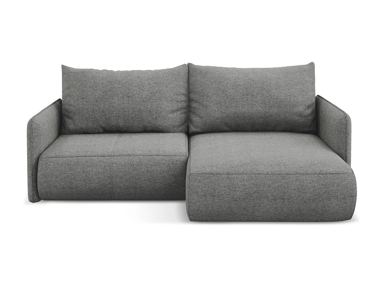 Ecksofa mit Schlaffunktion - Ecke Rechts - Chenille - Elefant - NANEA