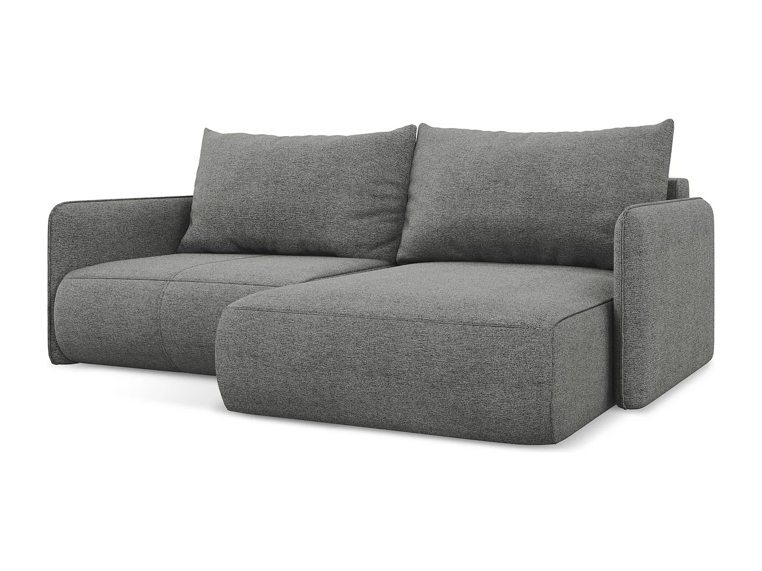 Ecksofa mit Schlaffunktion - Ecke Rechts - Chenille - Elefant - NANEA