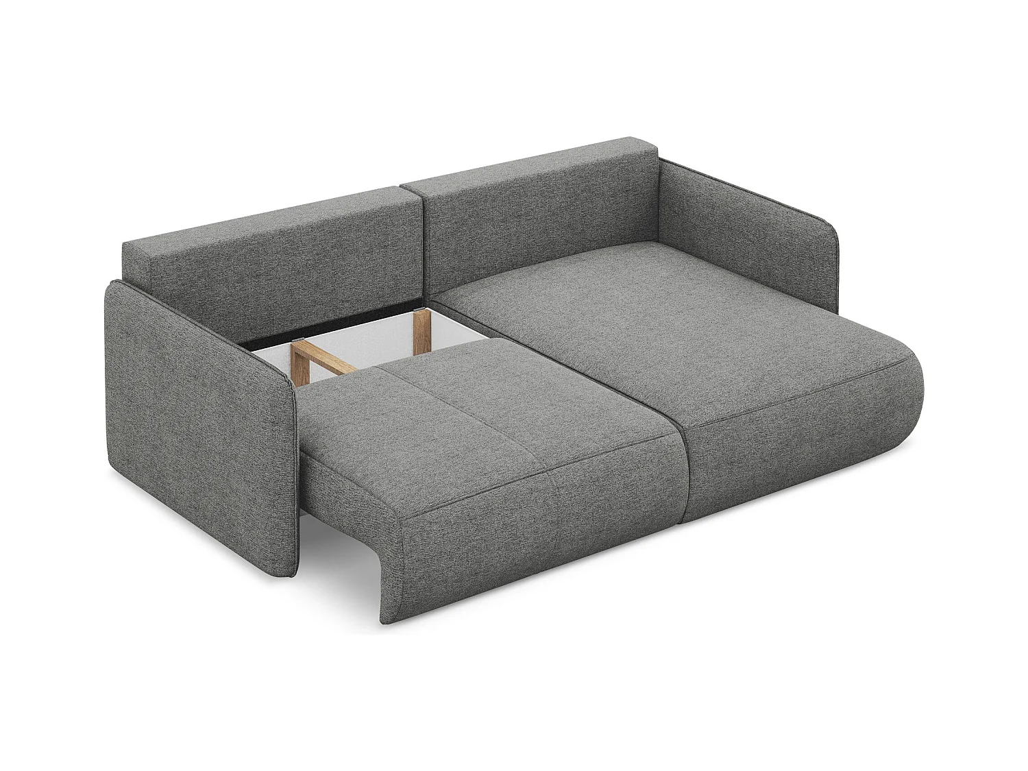 Ecksofa mit Schlaffunktion - Ecke Rechts - Chenille - Elefant - NANEA