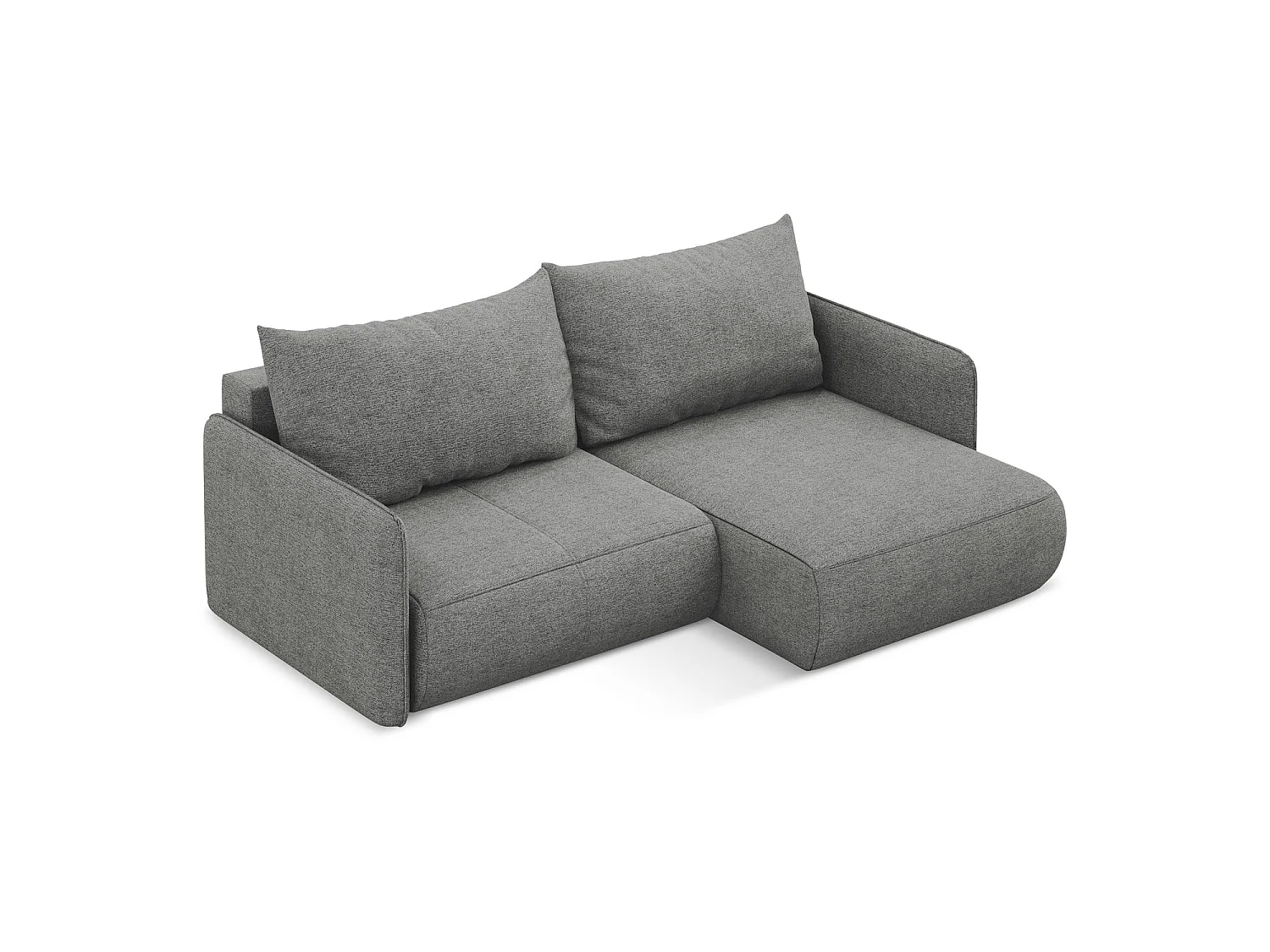 Ecksofa mit Schlaffunktion - Ecke Rechts - Chenille - Elefant - PALERMO