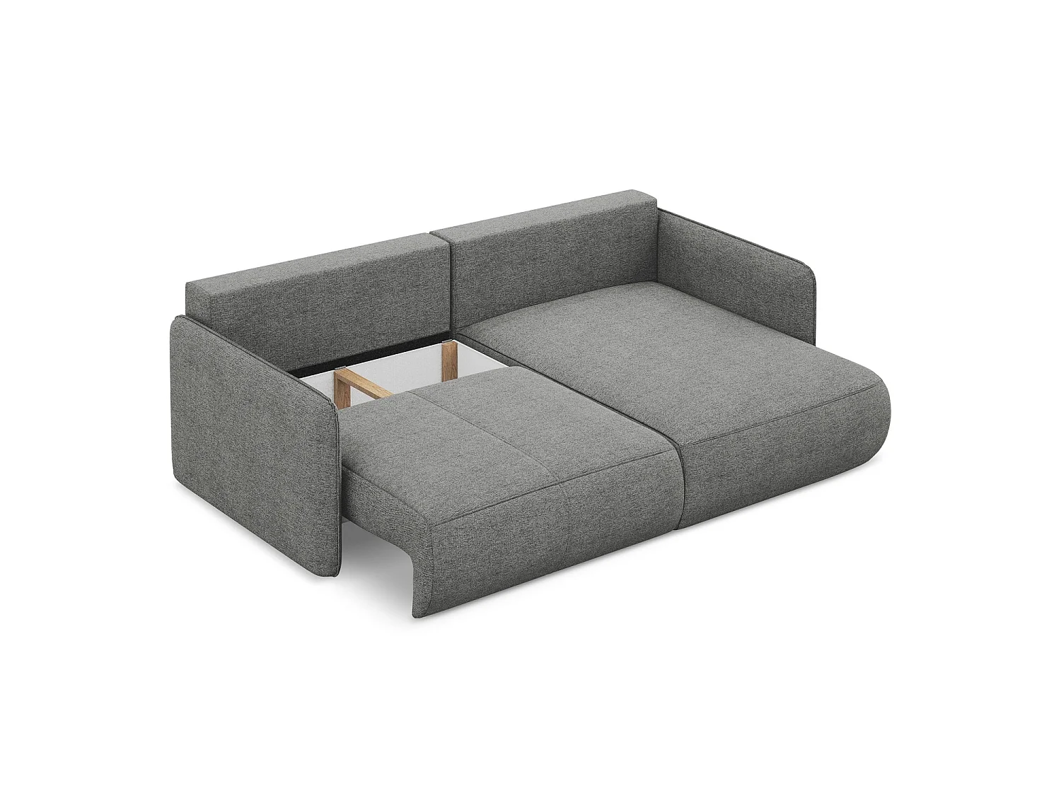 Ecksofa mit Schlaffunktion - Ecke Rechts - Chenille - Elefant - PALERMO