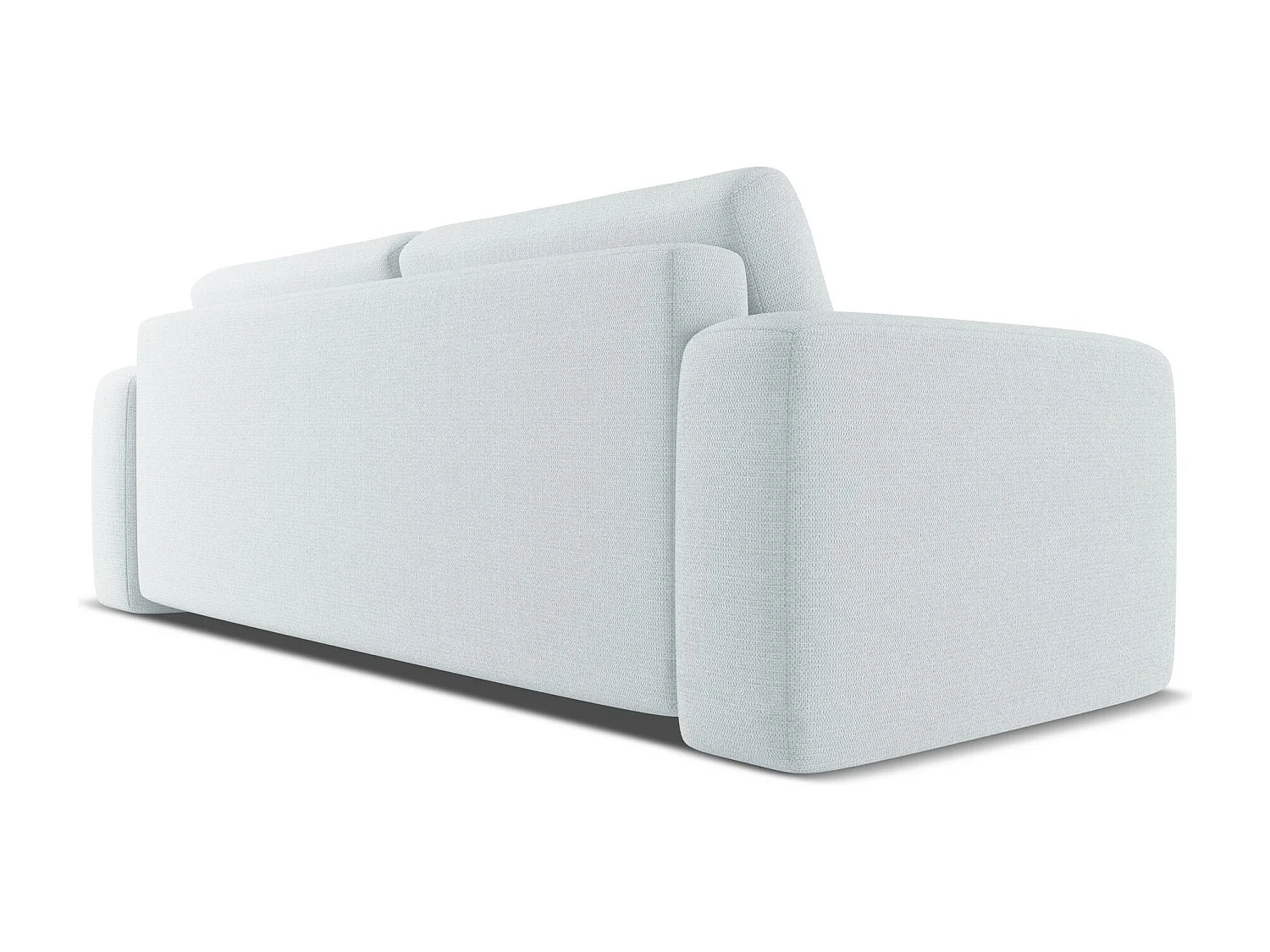 Canapé 3 places convertible en tissu chenille - bleu clair - KAILA