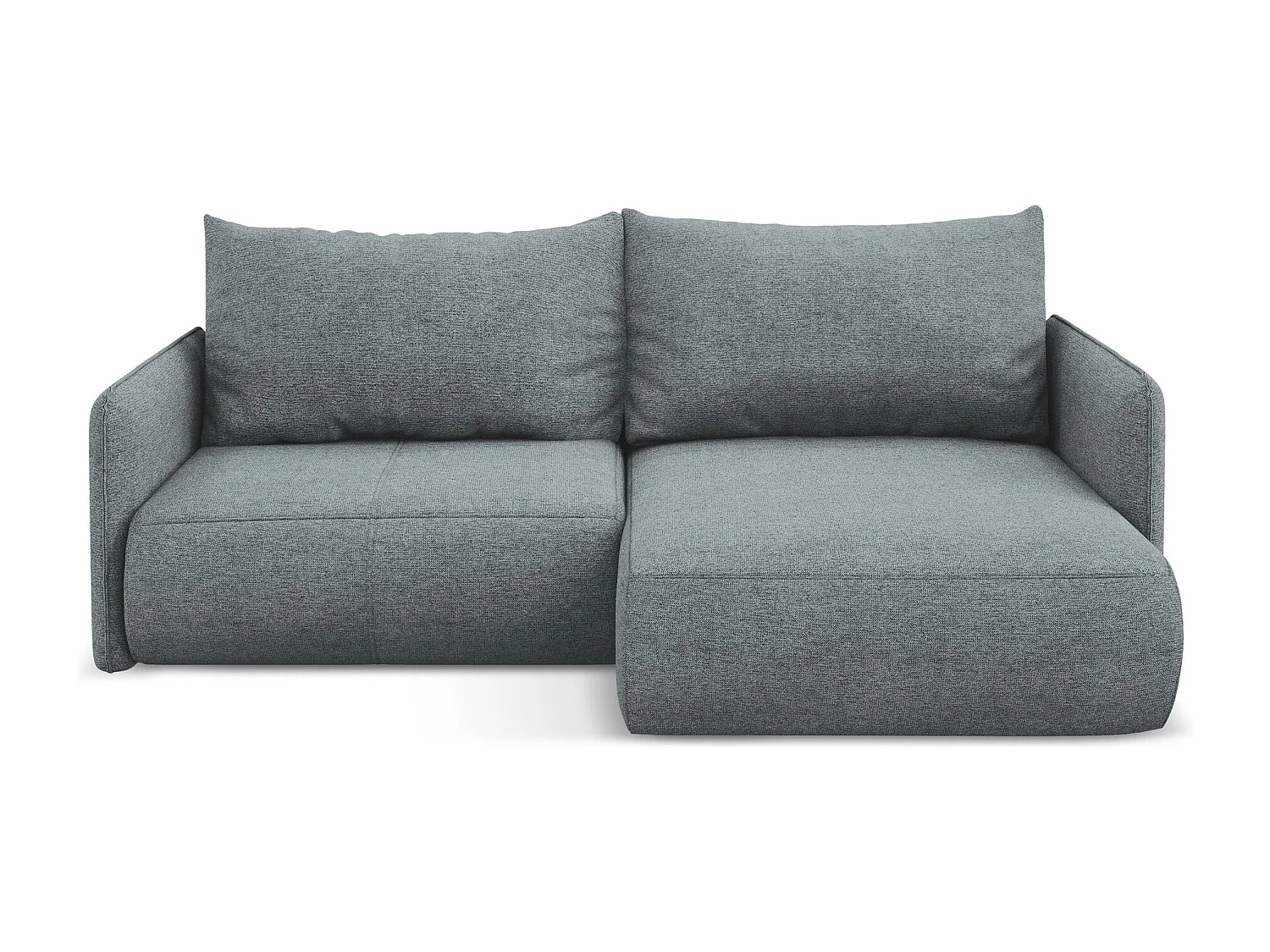 Hoekslaapbank rechts van jeans chenille stof - NANEA