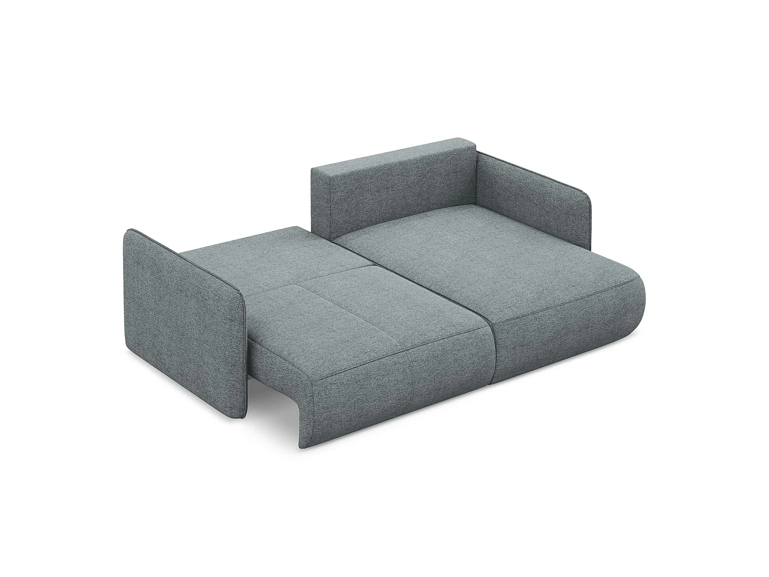 Ecksofa mit Schlaffunktion - Ecke Rechts - Chenille - Jeans - PALERMO