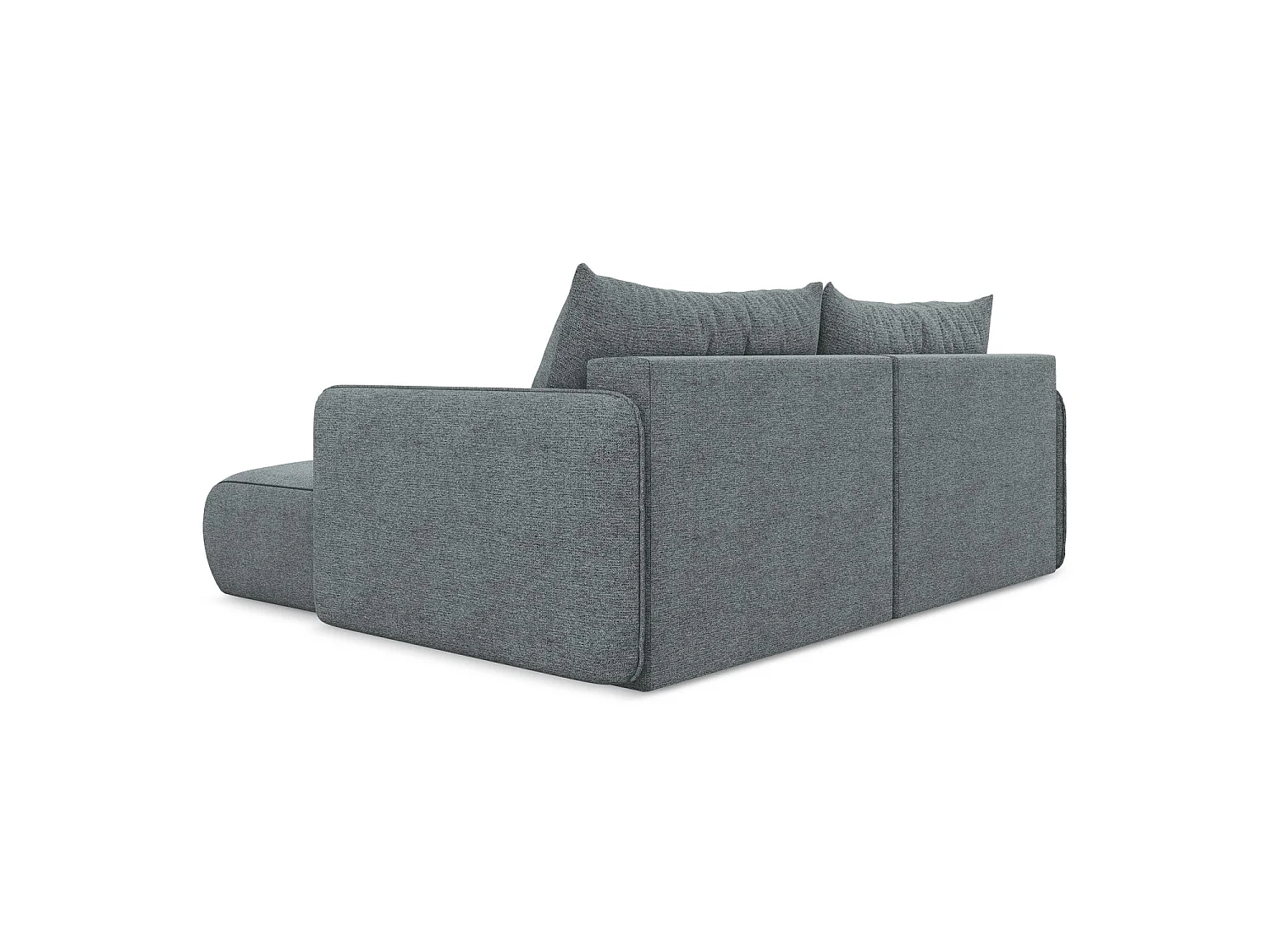 Ecksofa mit Schlaffunktion - Ecke Rechts - Chenille - Jeans - PALERMO