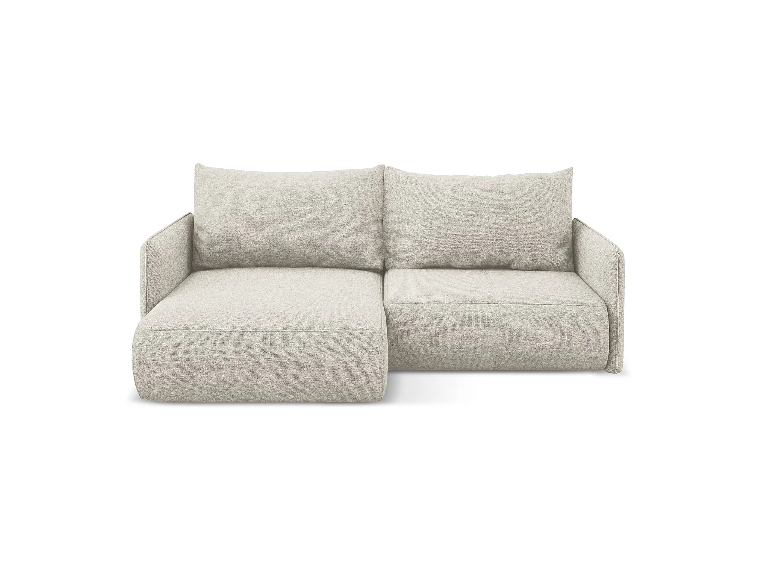 2,5-Sitzer Ecksofa mit Schlaffunktion - Ecke Links - Chenille - Silber - PALERMO
