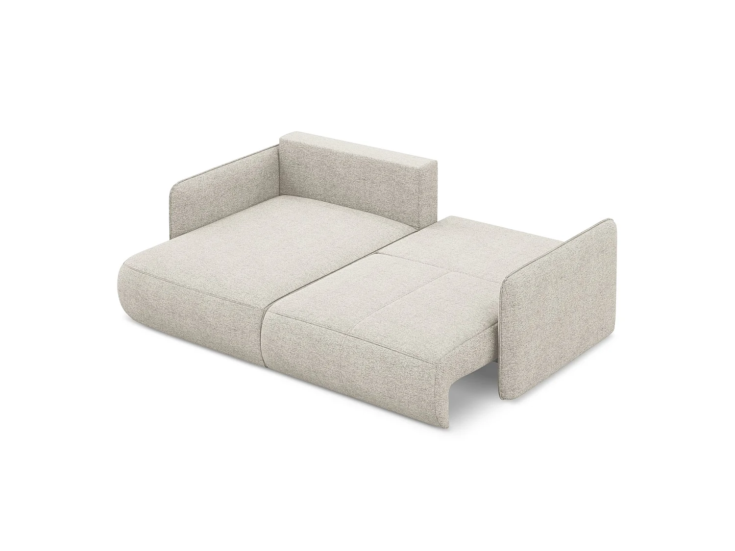 2,5-Sitzer Ecksofa mit Schlaffunktion - Ecke Links - Chenille - Silber - PALERMO