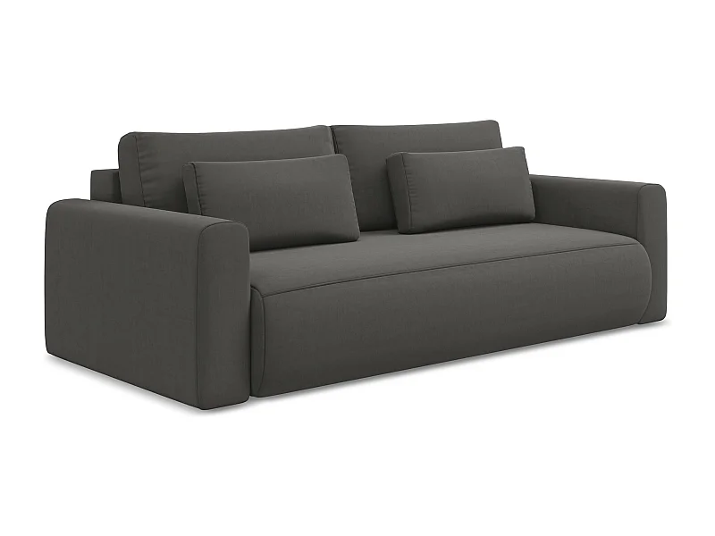 3-Sitzer Sofa mit Schlaffunktion - - Samt - Stahl - KAPUA