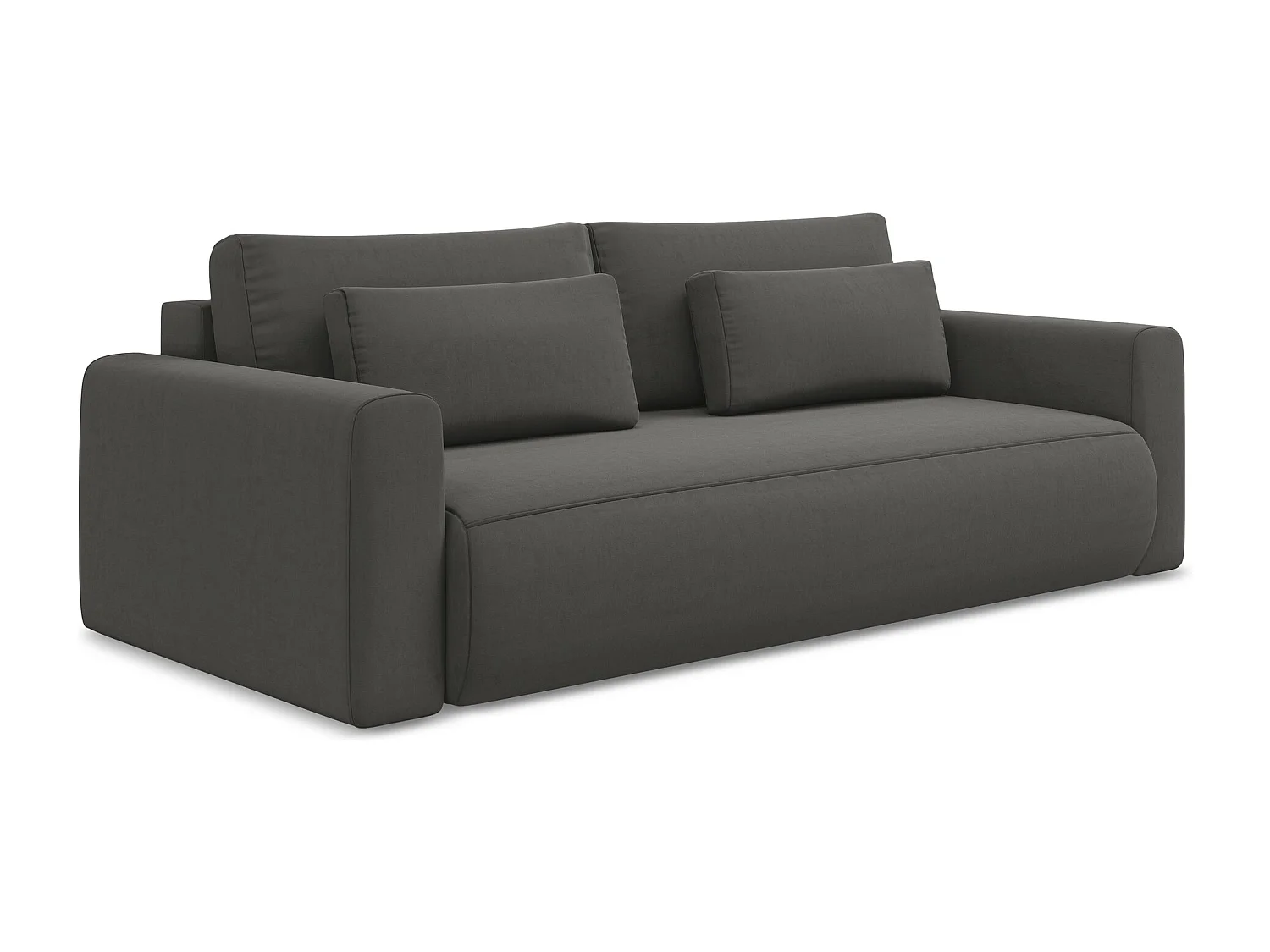3-Sitzer Sofa mit Schlaffunktion - - Samt - Stahl - KAPUA