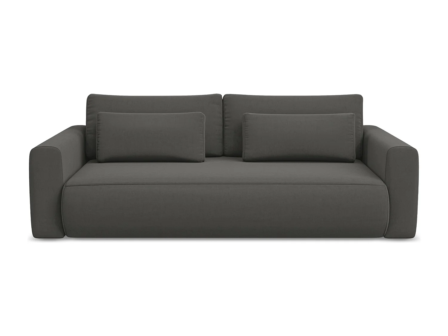 3-Sitzer Sofa mit Schlaffunktion - - Samt - Stahl - KAPUA