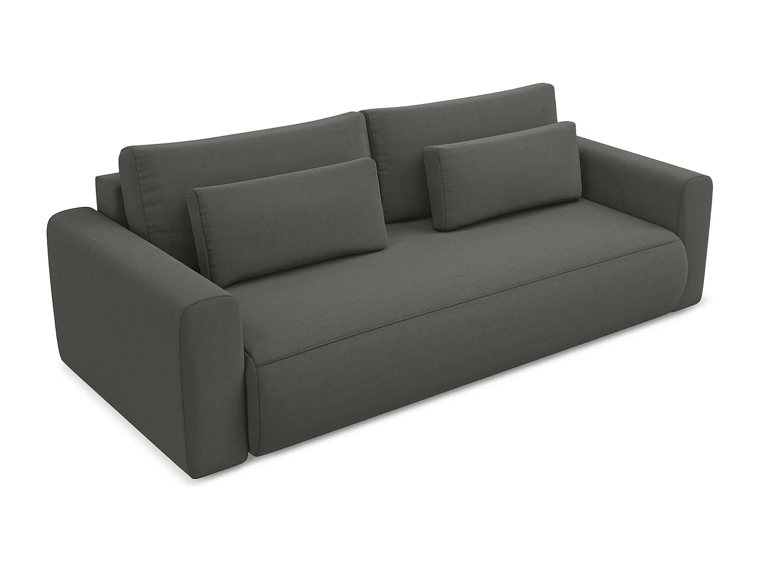 3-Sitzer Sofa mit Schlaffunktion - - Samt - Stahl - KAPUA