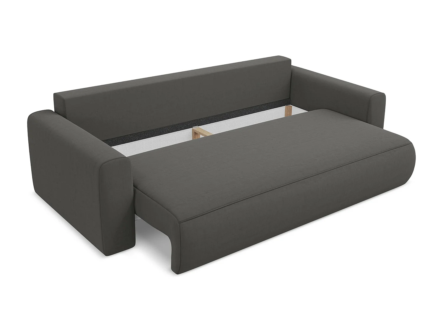 3-Sitzer Sofa mit Schlaffunktion - - Samt - Stahl - KAPUA