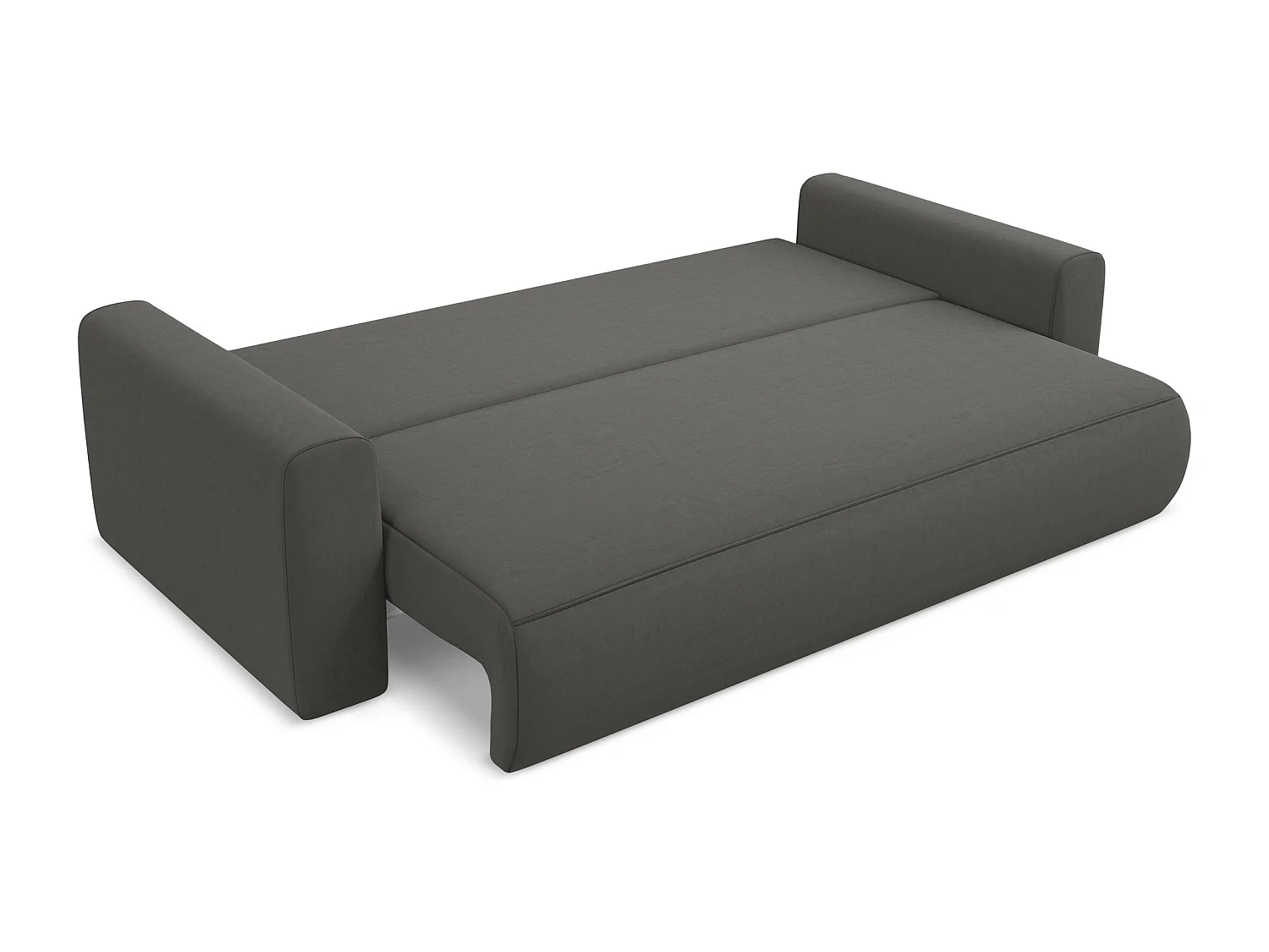 3-Sitzer Sofa mit Schlaffunktion - - Samt - Stahl - KAPUA