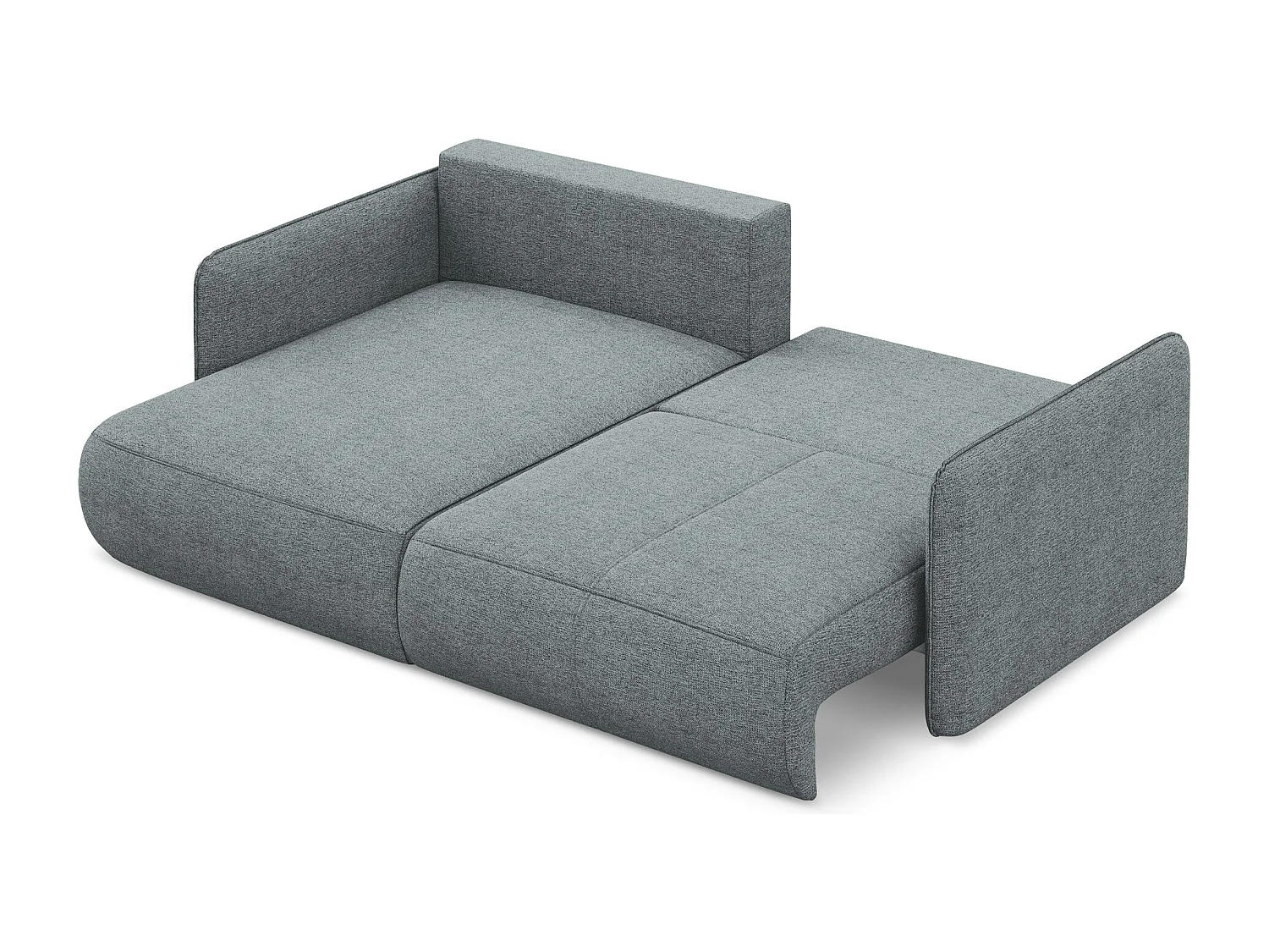 2,5-Sitzer Ecksofa mit Schlaffunktion - Ecke Links - Chenille - Jeans - NANEA
