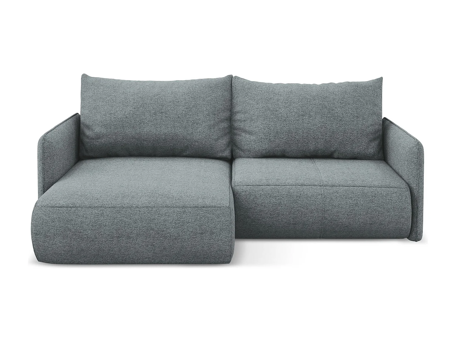 2,5-Sitzer Ecksofa mit Schlaffunktion - Ecke Links - Chenille - Jeans - NANEA