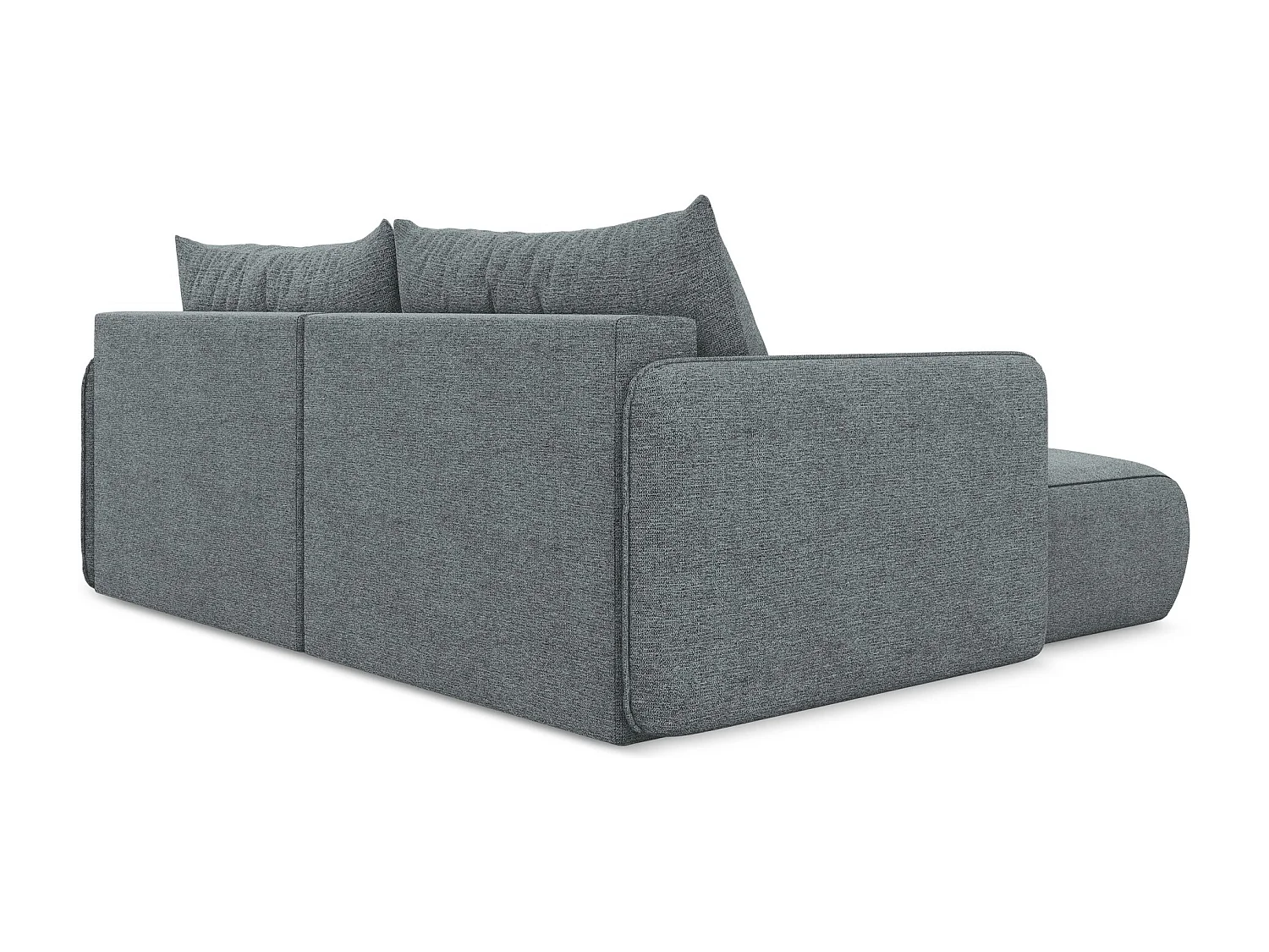2,5-Sitzer Ecksofa mit Schlaffunktion - Ecke Links - Chenille - Jeans - NANEA