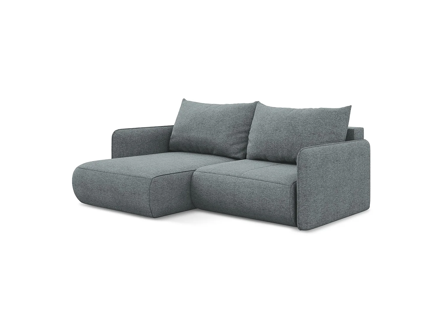 2,5-Sitzer Ecksofa mit Schlaffunktion - Ecke Links - Chenille - Jeans - PALERMO