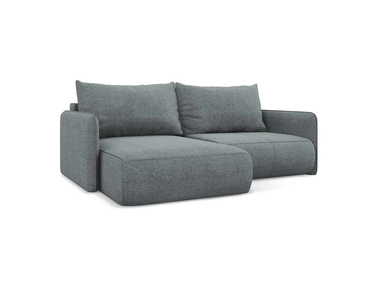 2,5-Sitzer Ecksofa mit Schlaffunktion - Ecke Links - Chenille - Jeans - PALERMO