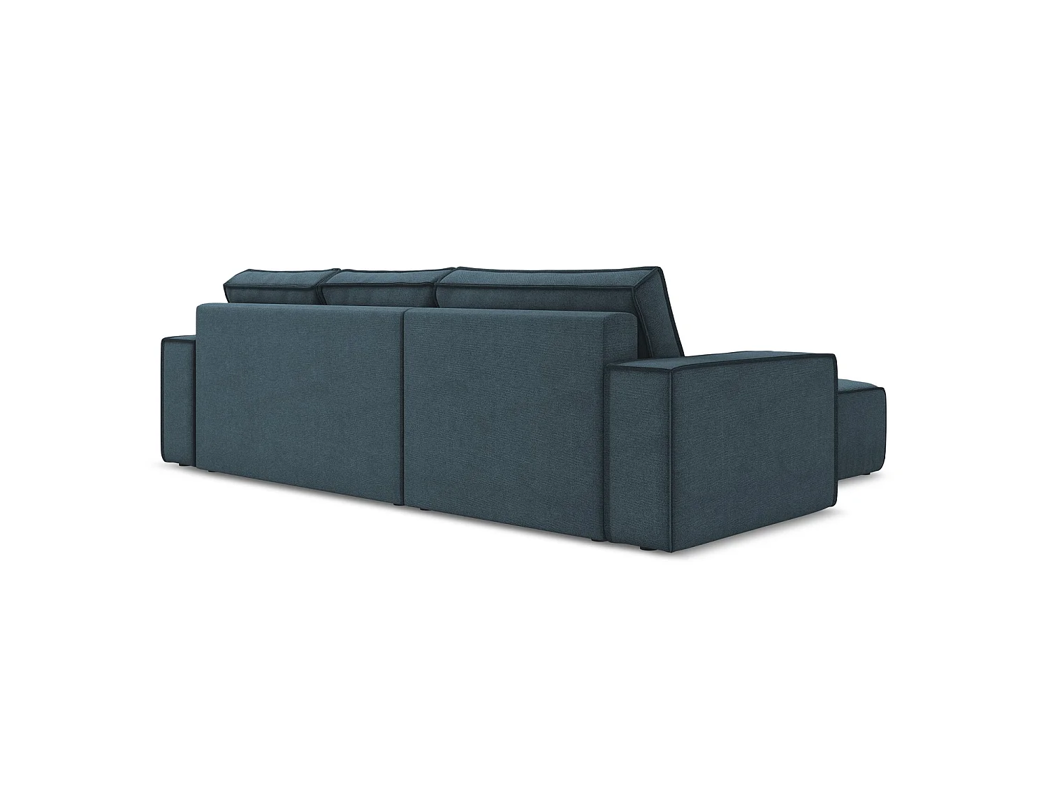 3-Sitzer Ecksofa mit Schlaffunktion - Ecke Links - Strukturstoff - Jeans - LIVORNO