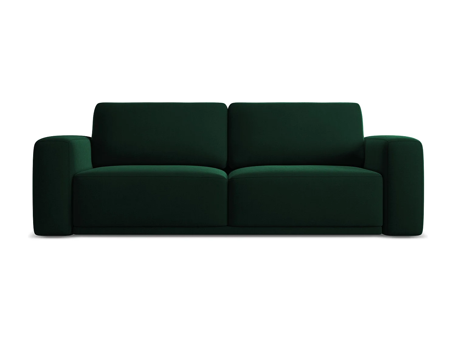 Canapé 3 places convertible en velours - bouteille verte - KAILA
