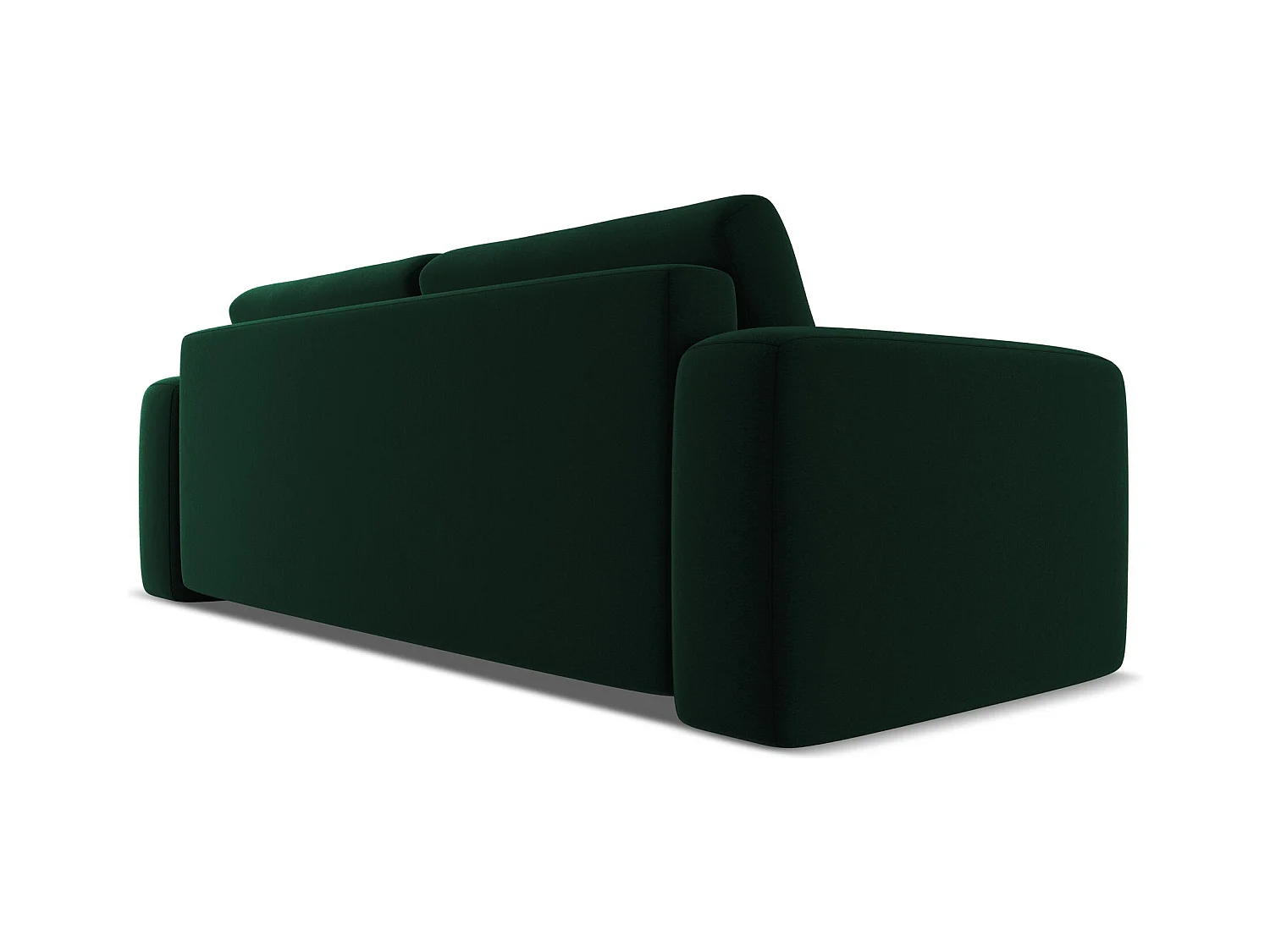 Canapé 3 places convertible en velours - bouteille verte - KAILA