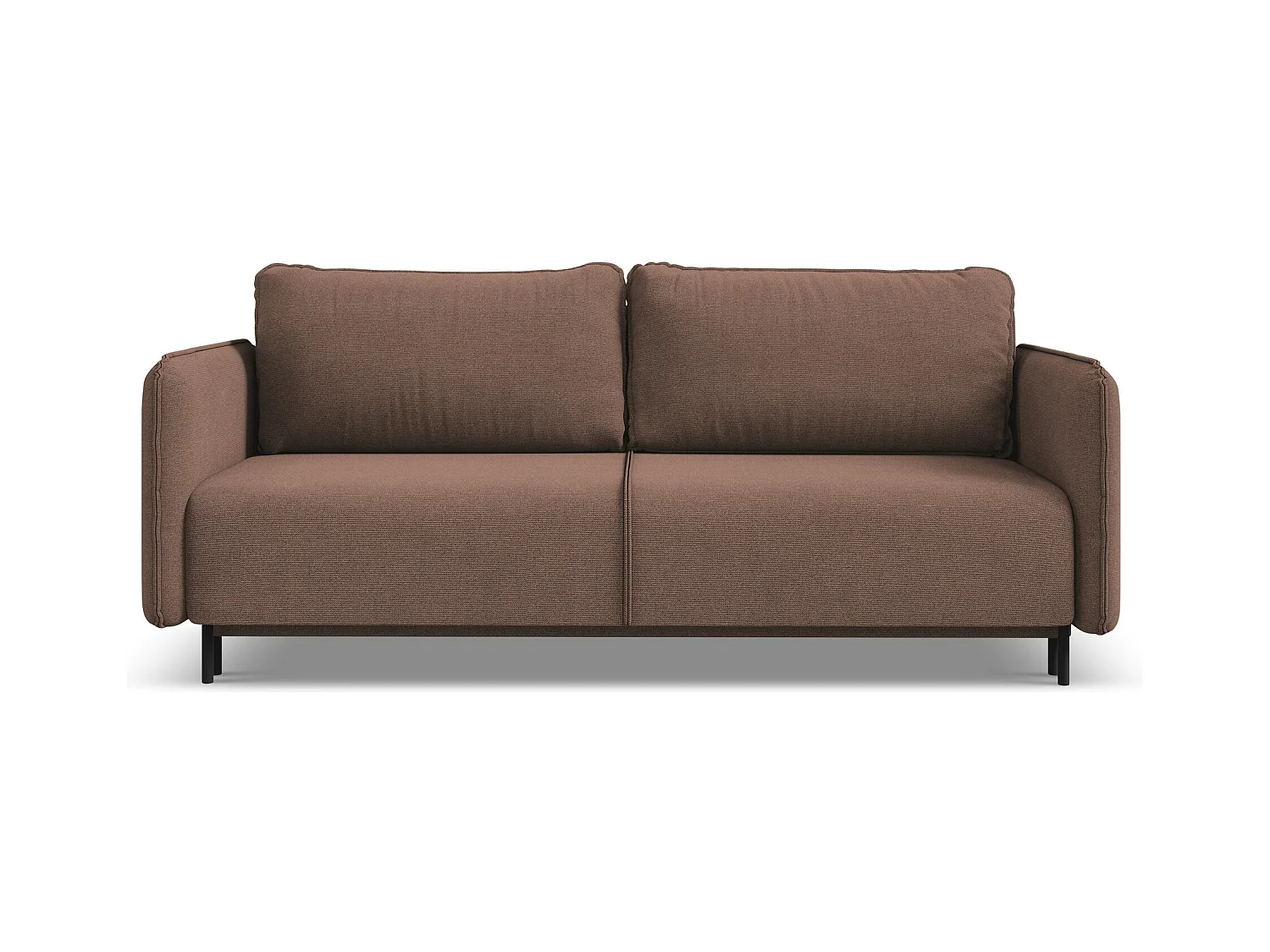 Kanapa 3-osobowa z funkcją spania - z tkaniny strukturalnej - pudrowy róż - LUANA