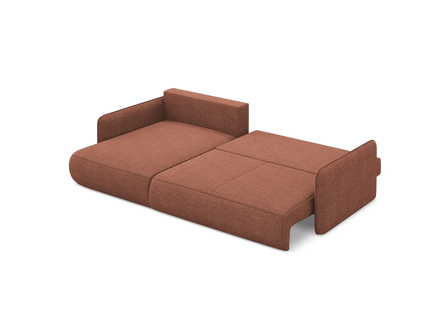 Canapé d’angle 3 places gauche convertible en tissu chenille - rose sourd - PALERMO