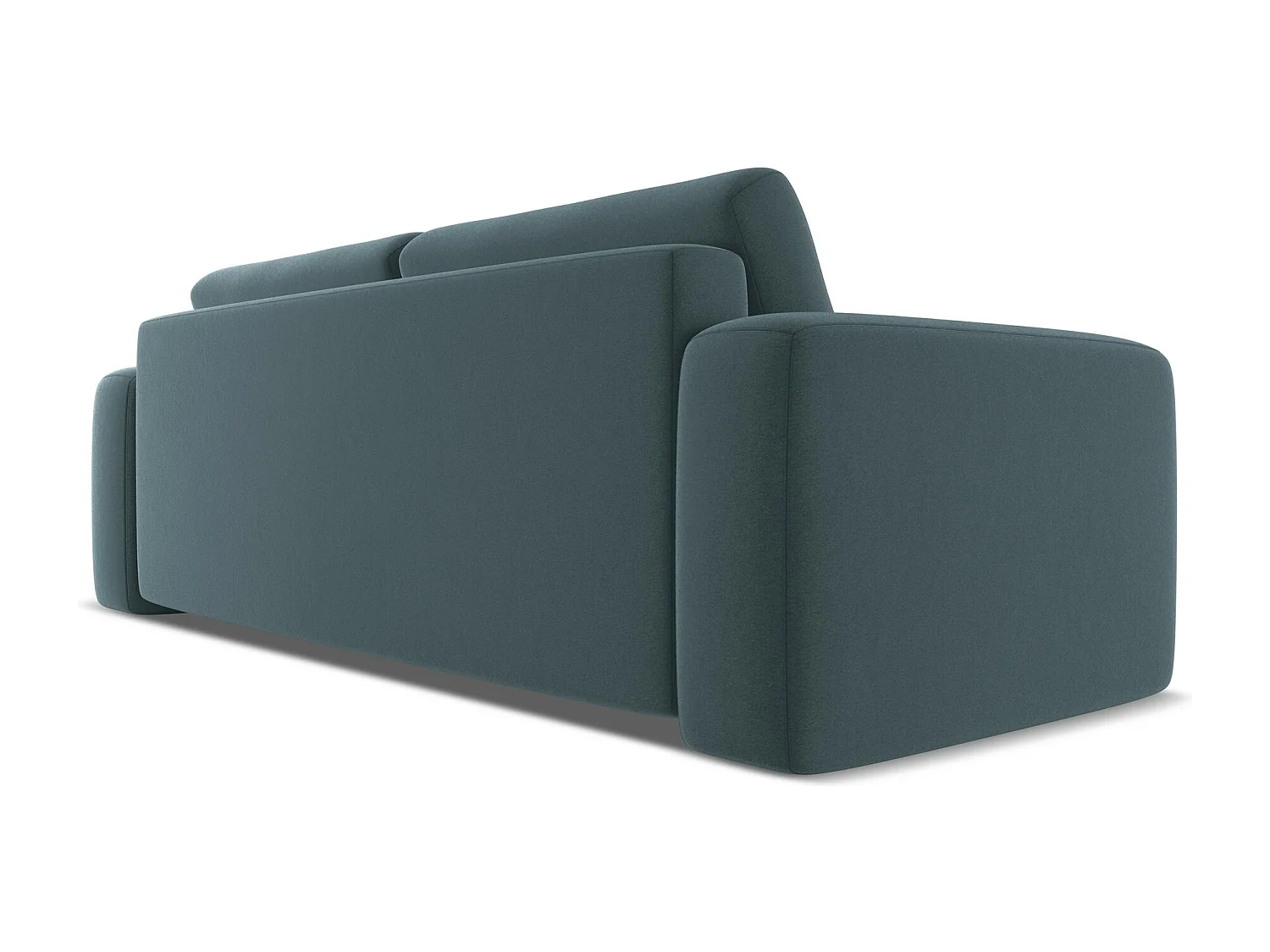 Canapé 3 places convertible en velours - marin - KAILA