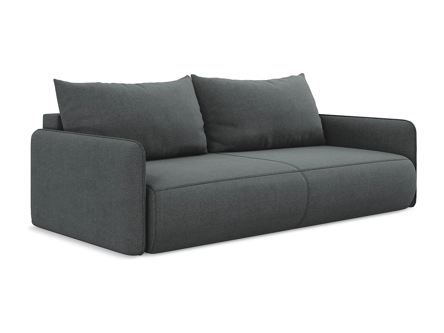 Canapé 3 places convertible en tissu texturé - gris - NANEA