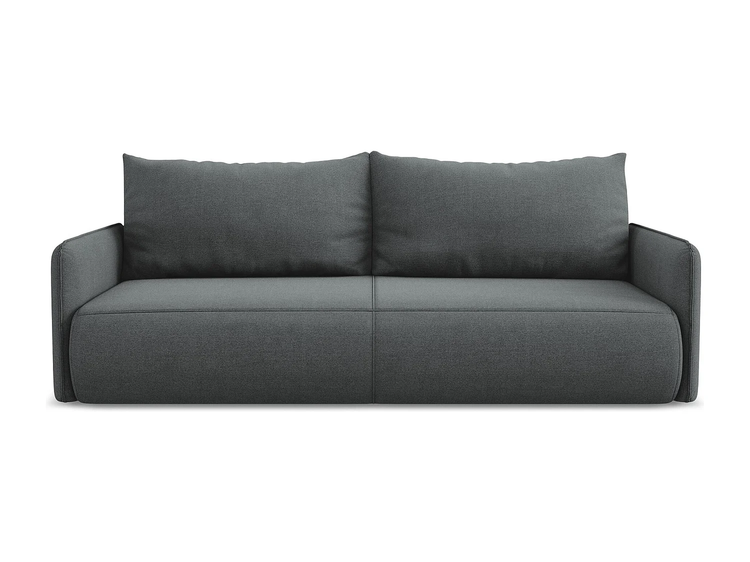 Canapé 3 places convertible en tissu texturé - gris - NANEA