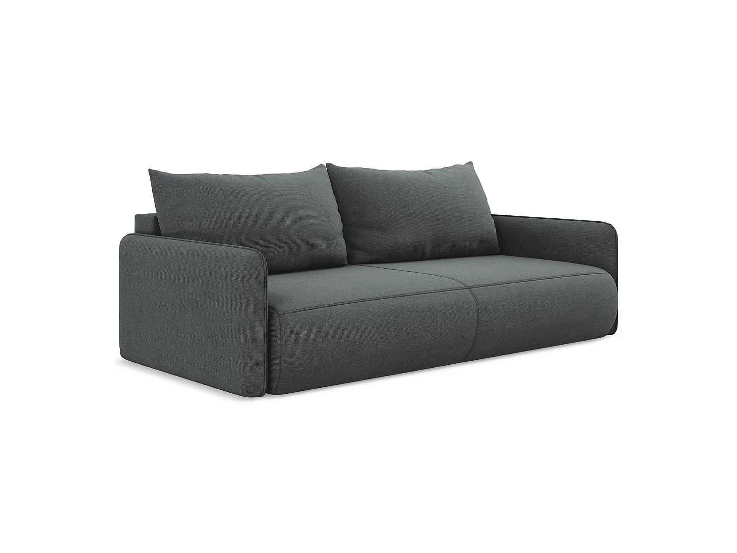Canapé 3 places convertible en tissu texturé - gris - PALERMO