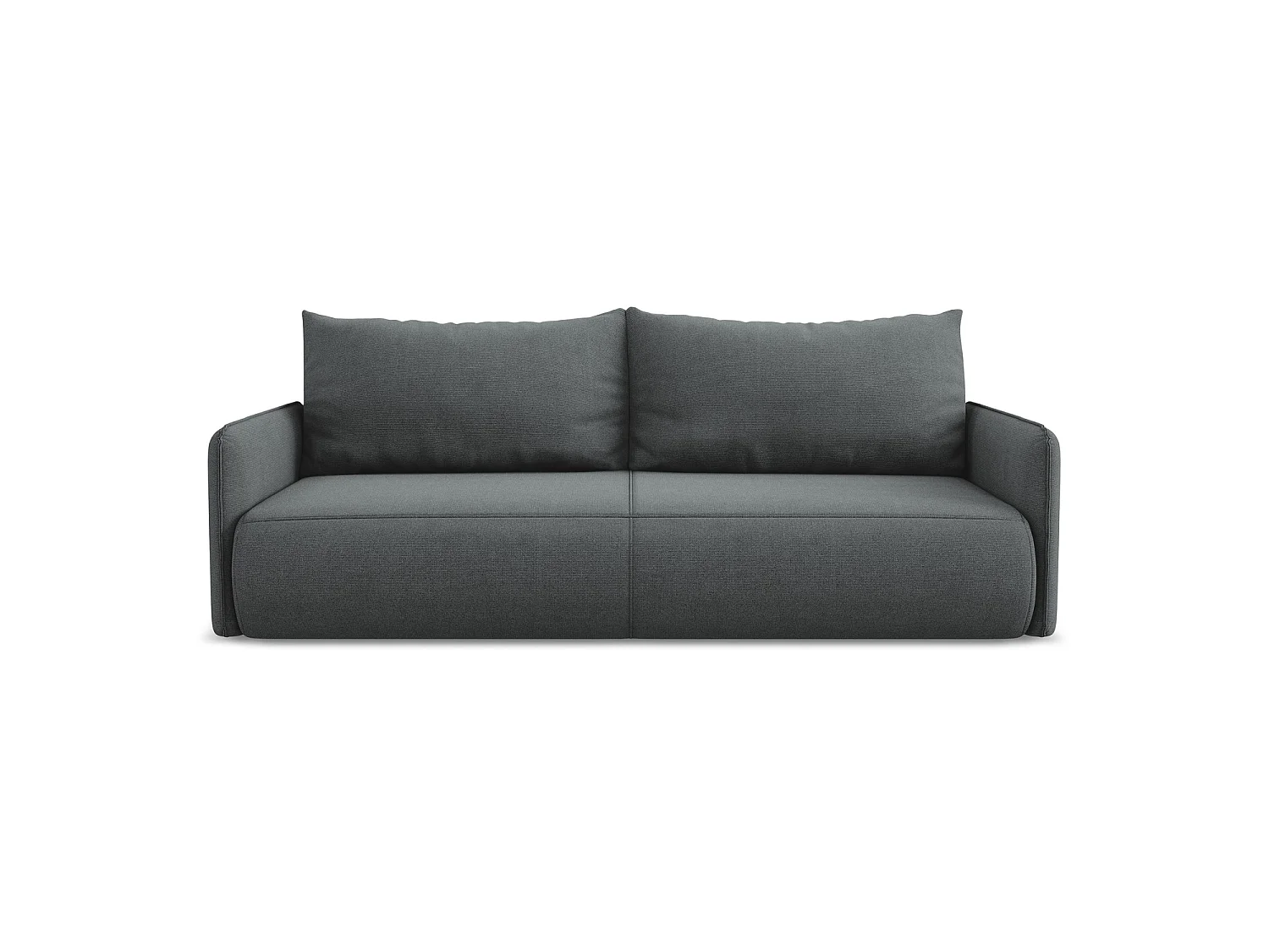 Canapé 3 places convertible en tissu texturé - gris - PALERMO