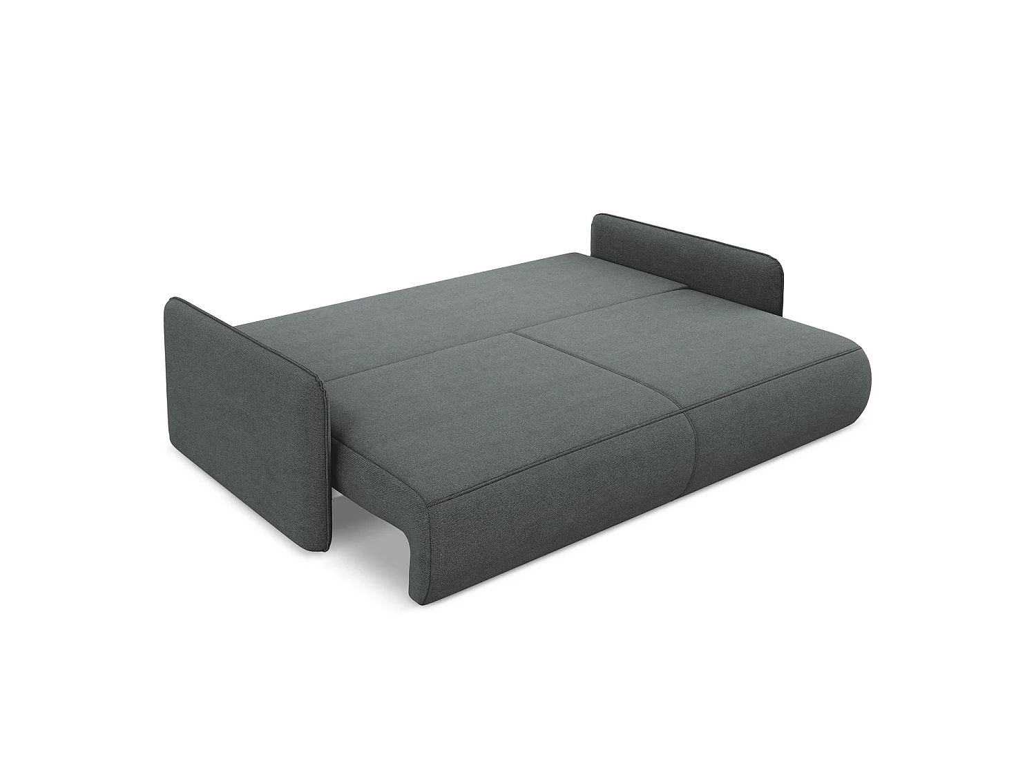Canapé 3 places convertible en tissu texturé - gris - PALERMO