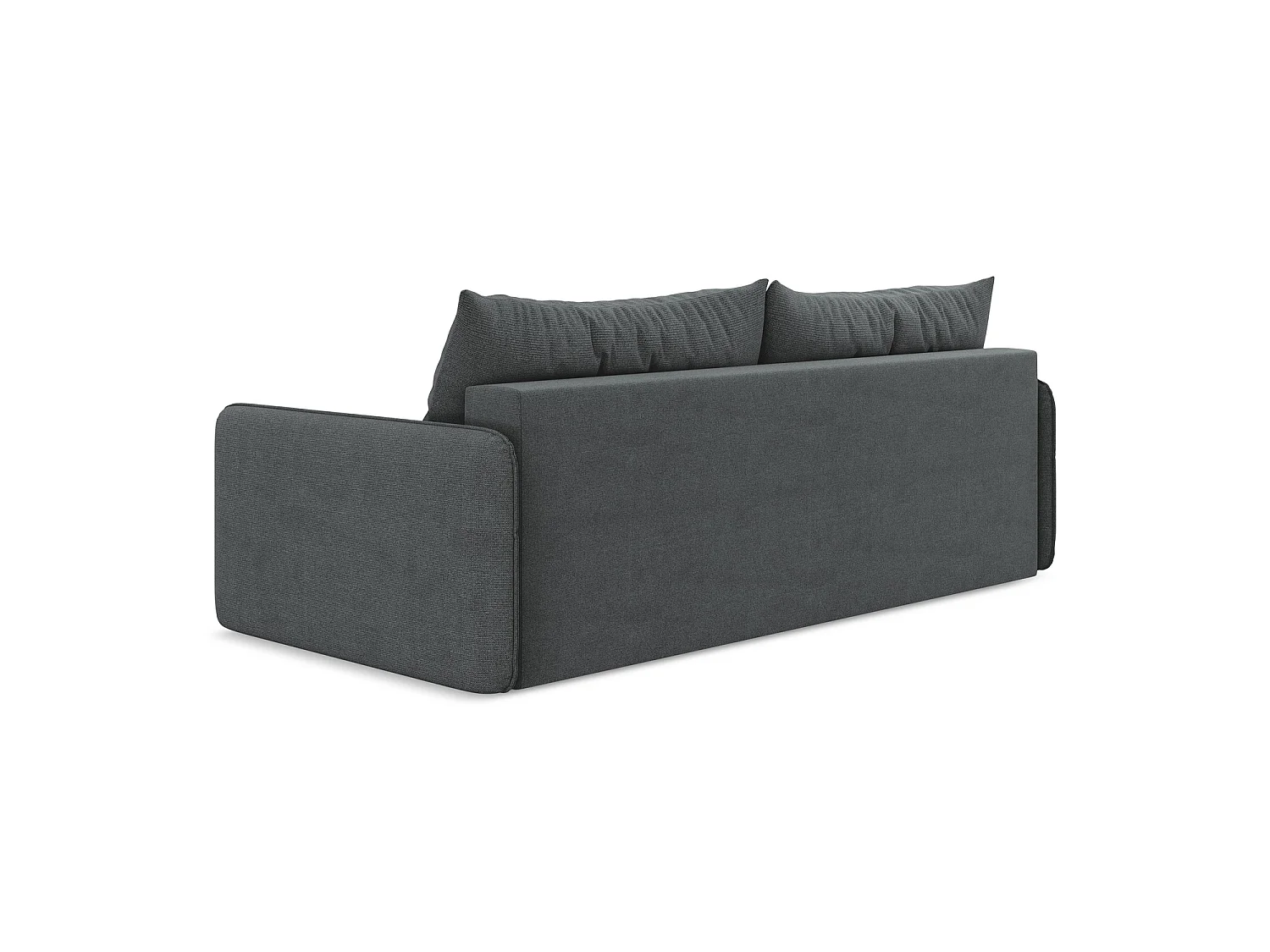 Canapé 3 places convertible en tissu texturé - gris - PALERMO