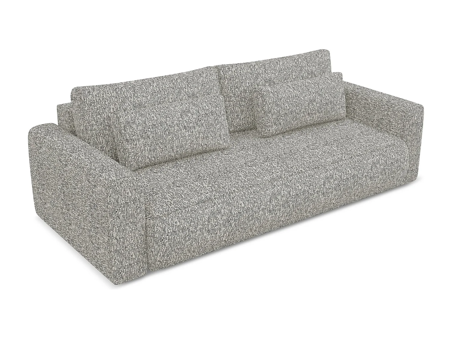 Kanapa 3-osobowa z funkcją spania - z tkaniny strukturalnej - ciemny beż - KAPUA