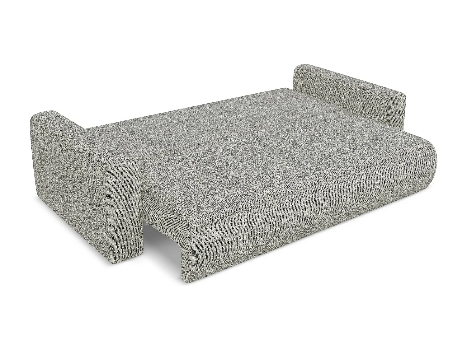 Kanapa 3-osobowa z funkcją spania - z tkaniny strukturalnej - ciemny beż - KAPUA